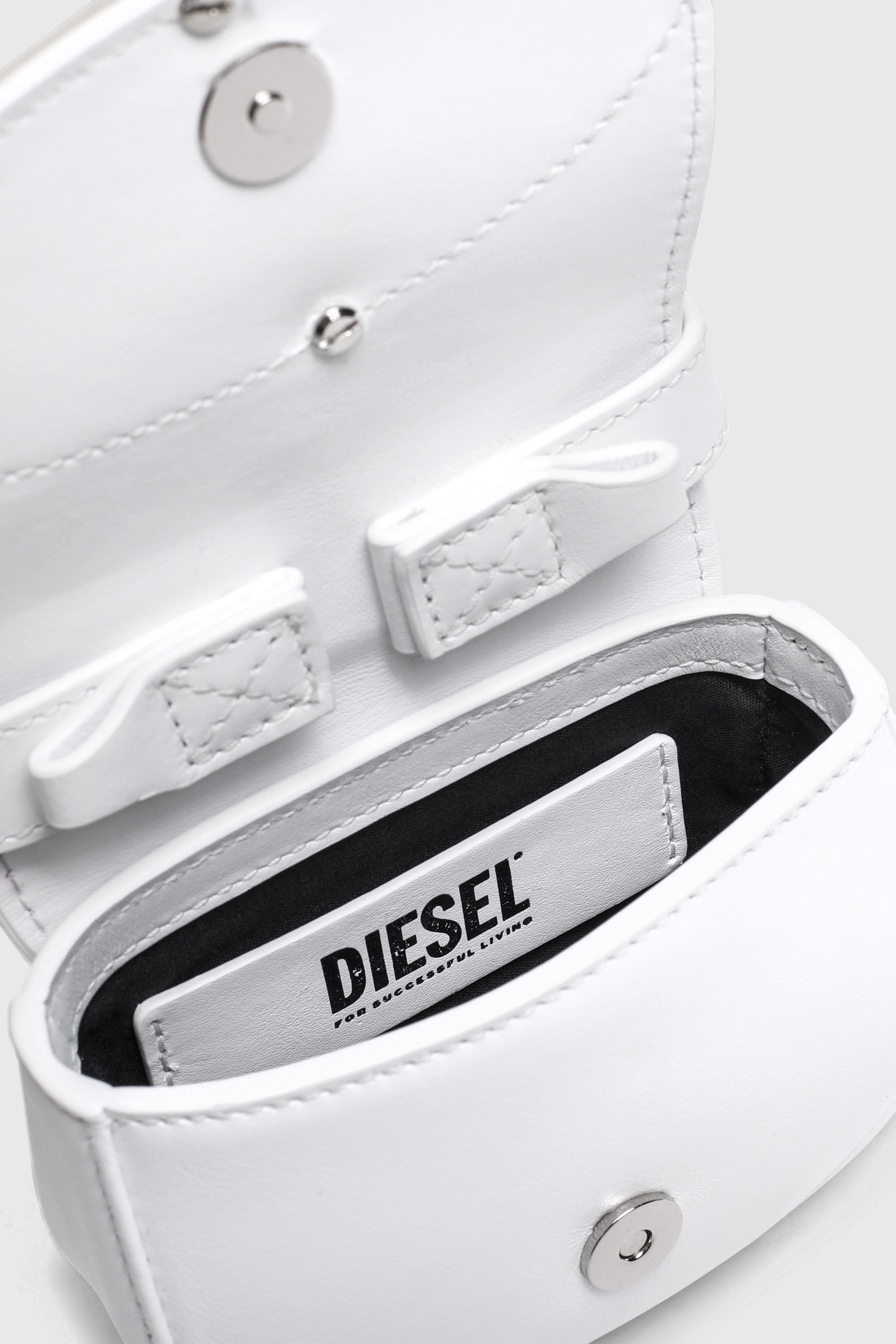Diesel - 1DR XS, 1DR XS-Mini sac iconique avec plaque D logo Femme in Blanc - 4