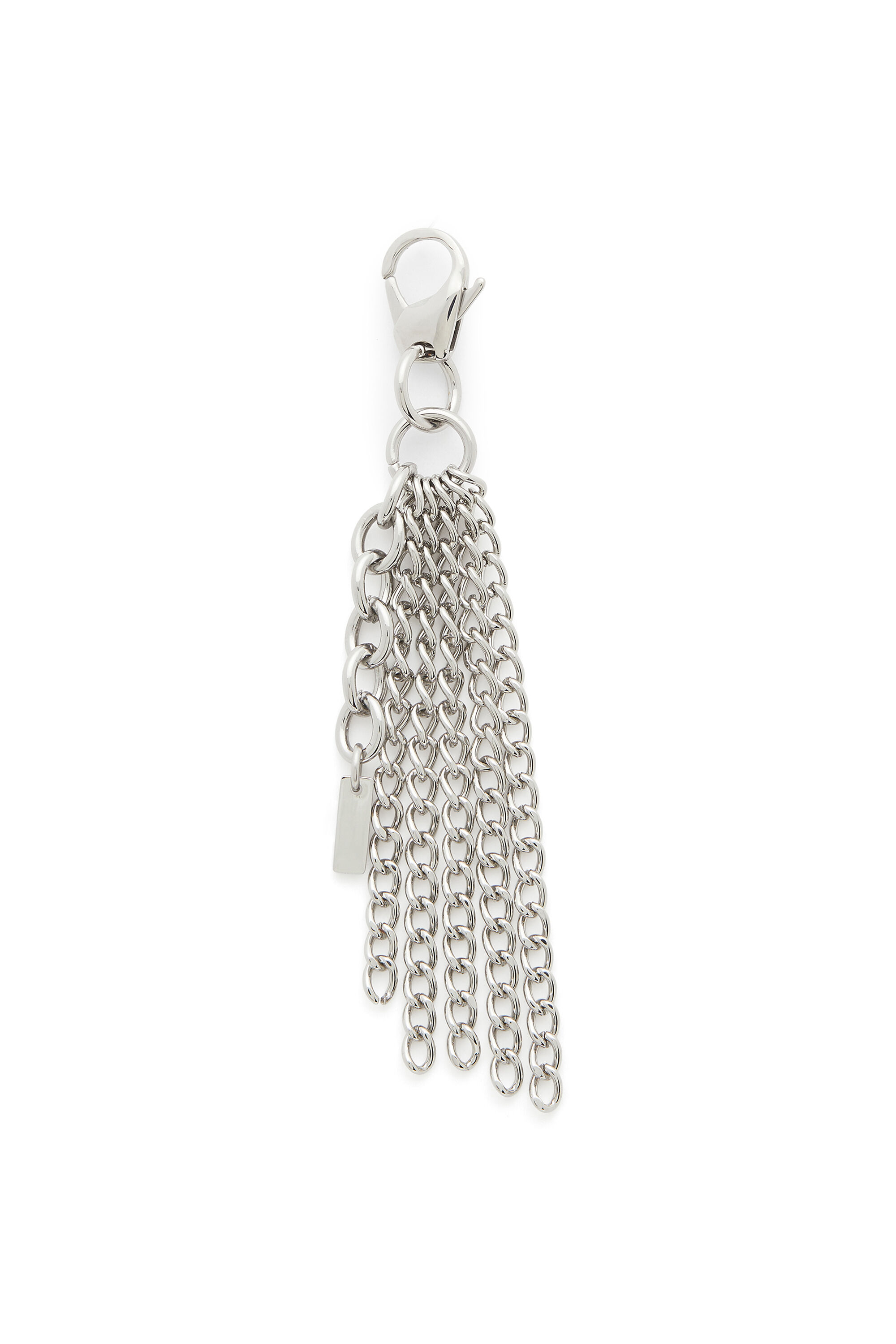 Diesel - CHARM-MULTI CHAIN, Porte-cl&eacute;s en m&eacute;tal avec franges cha&icirc;ne Femme in Gris argent&eacute; - 2