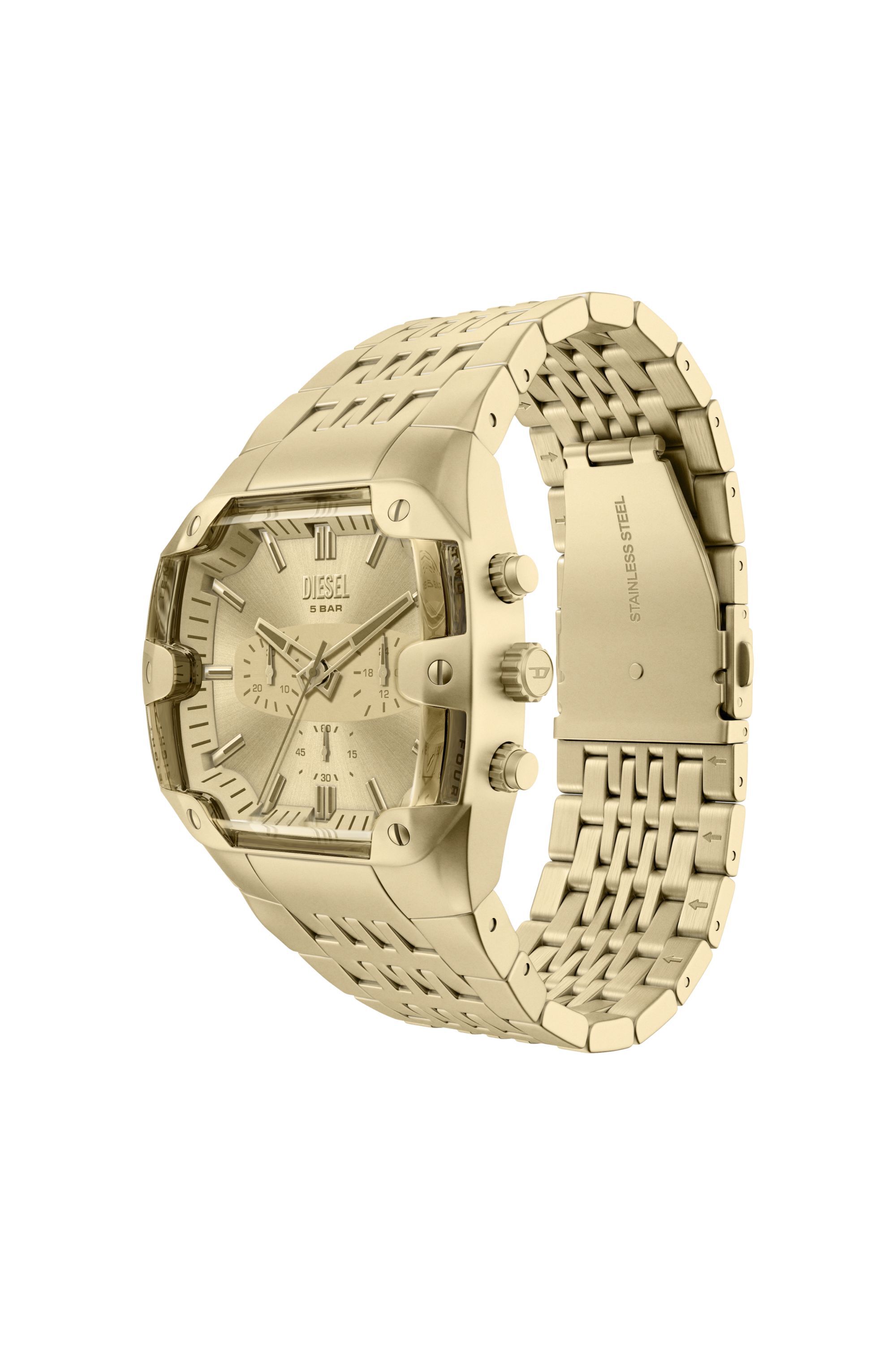 Diesel - DZ4718 WATCH, Montre Spiked Cushion en acier inoxydable coloris or Homme in Dor&eacute; - 5