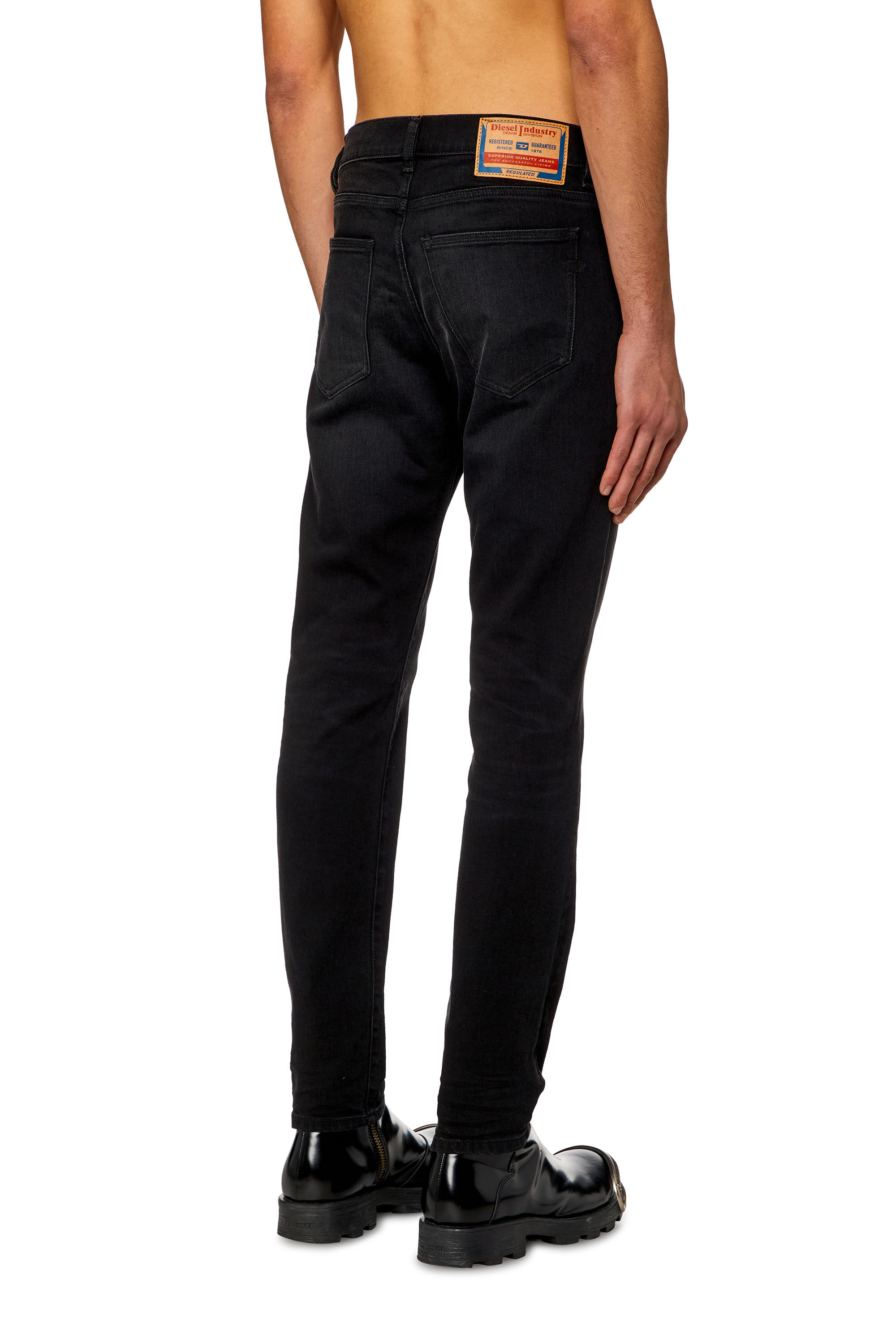 Diesel - Slim Jeans 2019 D-Strukt 09H32, Noir/Gris foncé - Image 4