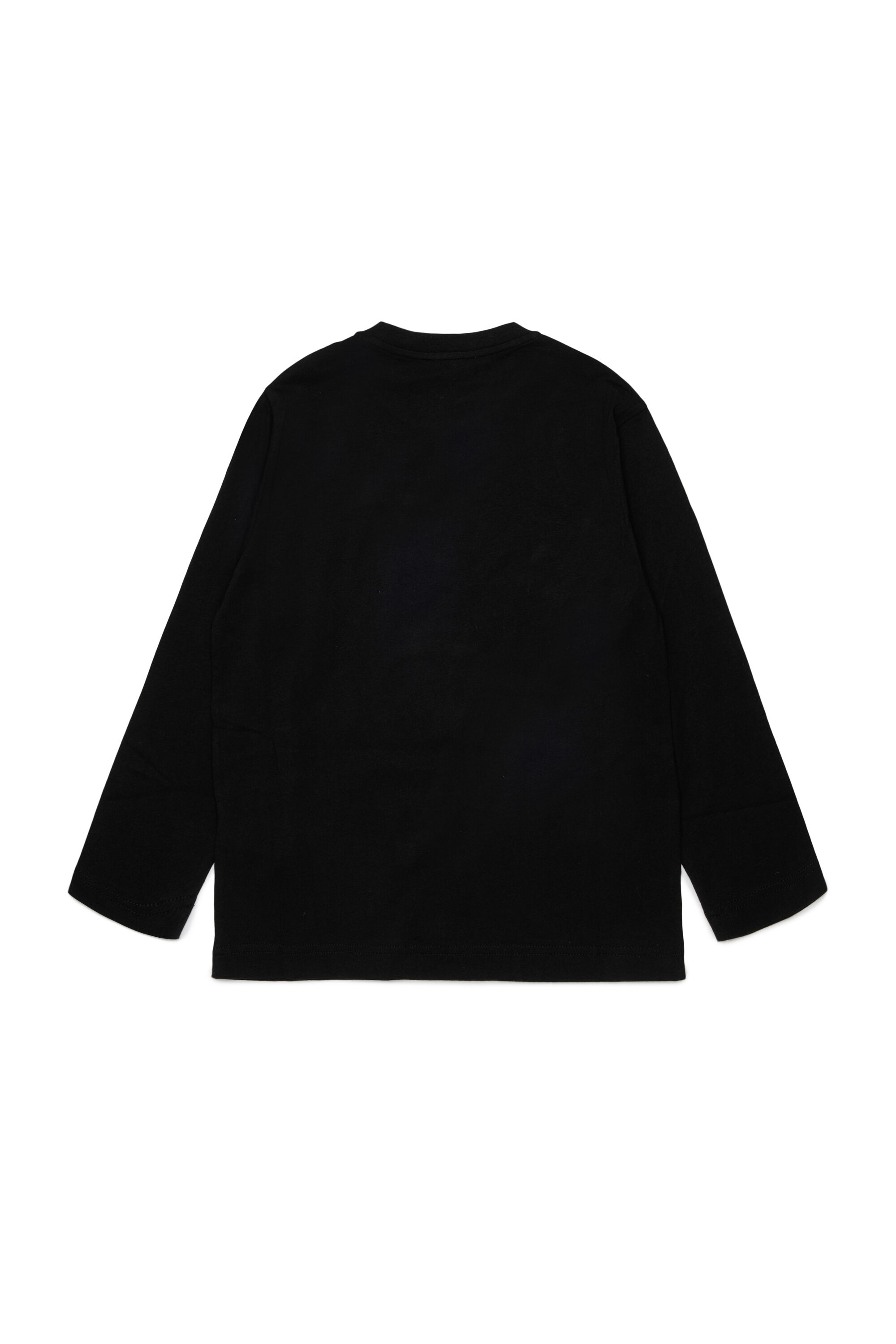 Diesel - TCIRCLELS OVER, T-shirt &agrave; manches longues avec logo Oval D Homme in Noir - 2
