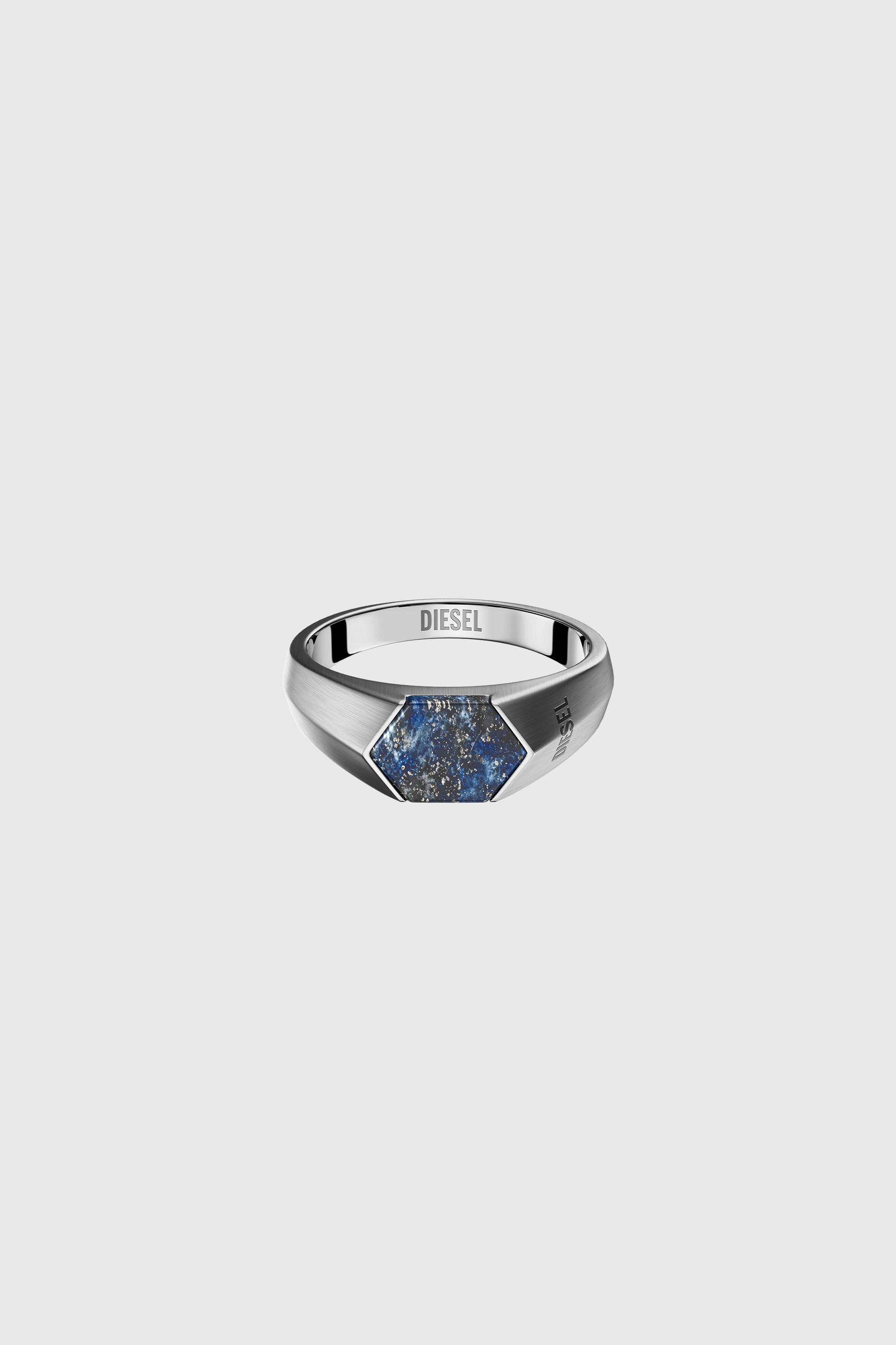 Diesel - DX1712040, Bague chevali&egrave;re en lapis-lazuli Mixte in Gris argent&eacute; - 2