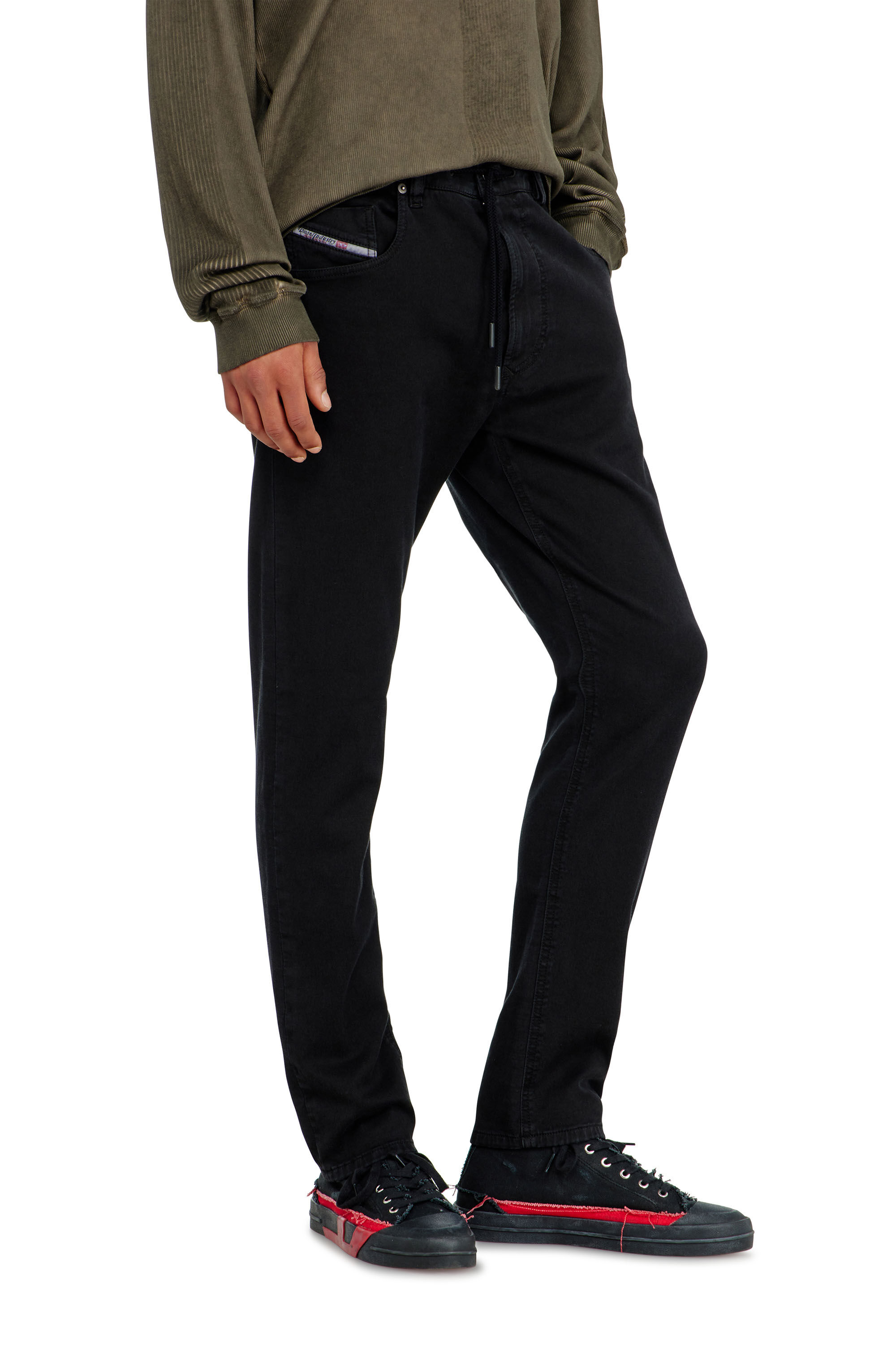 Diesel - Regular 2032 D-Krooley Joggjeans&reg; 068NH Homme, Noir/Gris fonc&eacute; - Image 5