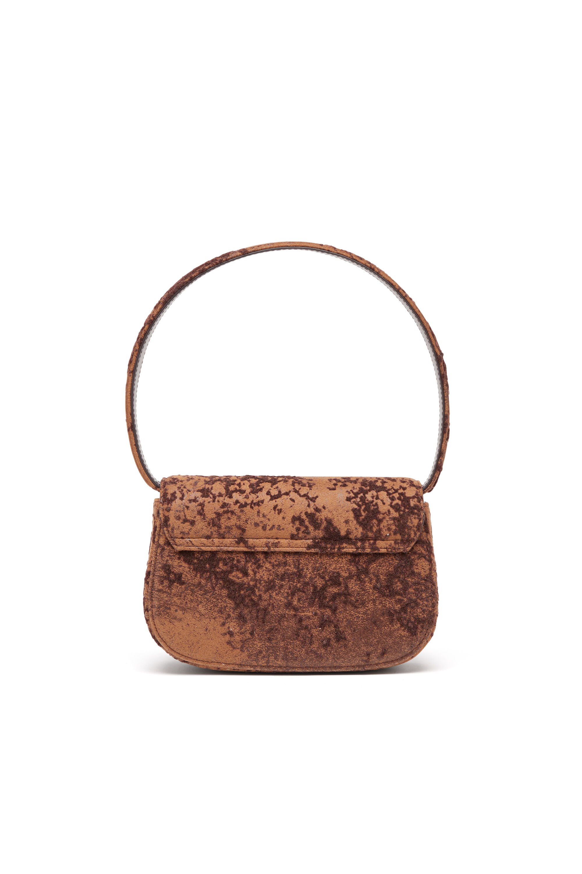 1DR Sac a bandouliere iconique en tissu floque Femme Marron Diesel