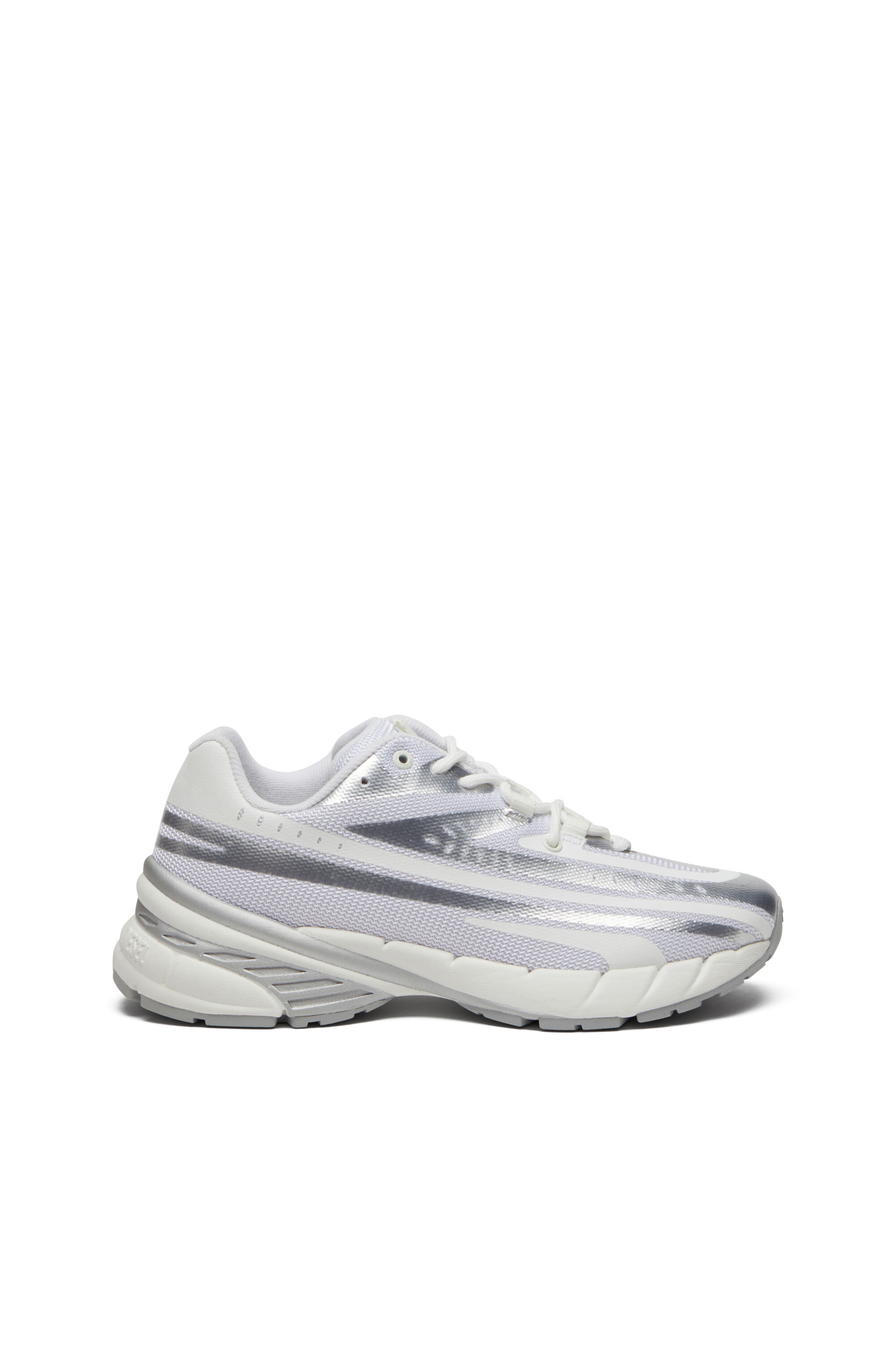 Women s Sneakers in coated metallic mesh White Diesel