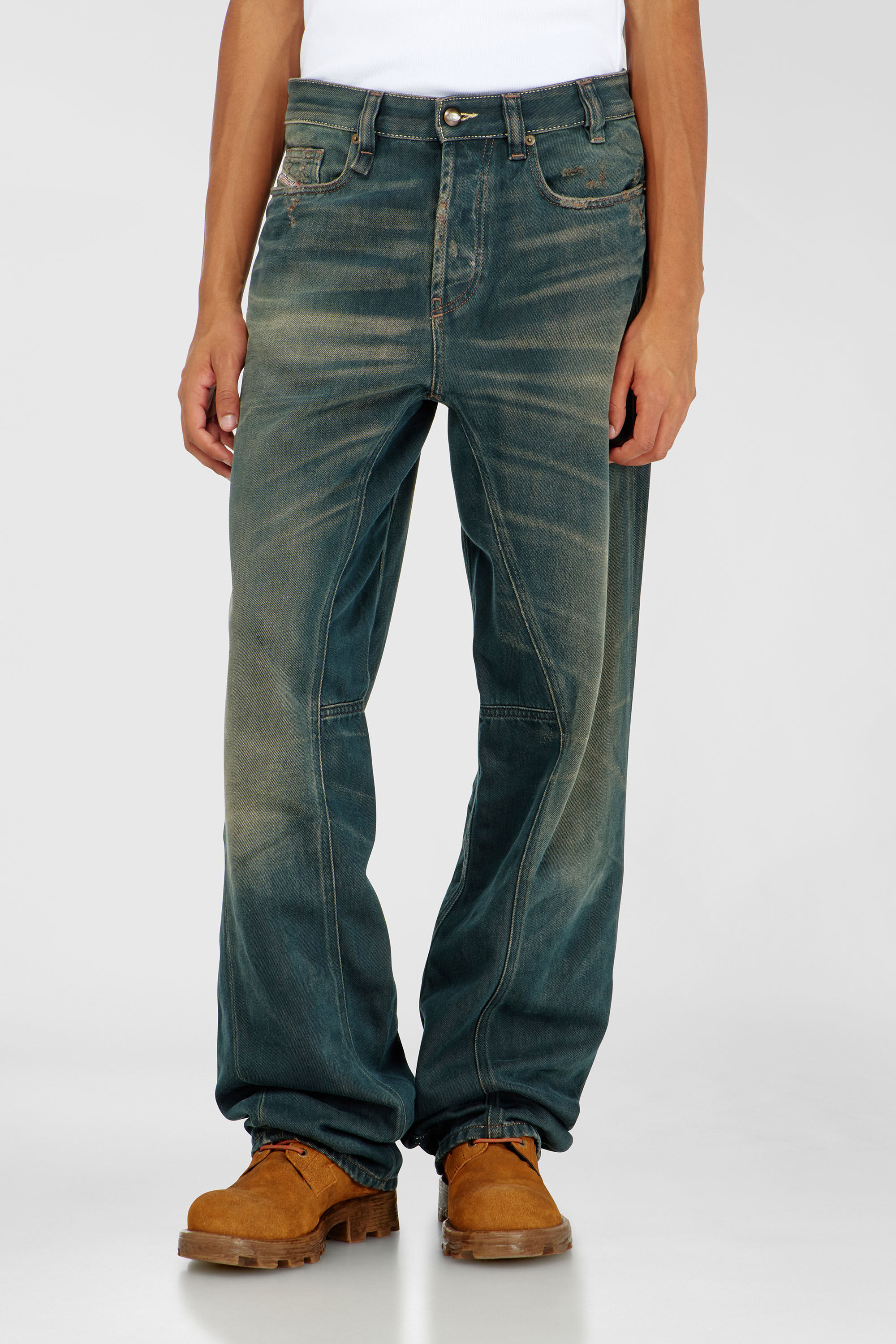 Diesel - Relaxed Jeans 2001 D-Macro 09P85 Homme, Bleu Fonc&eacute; - Image 4