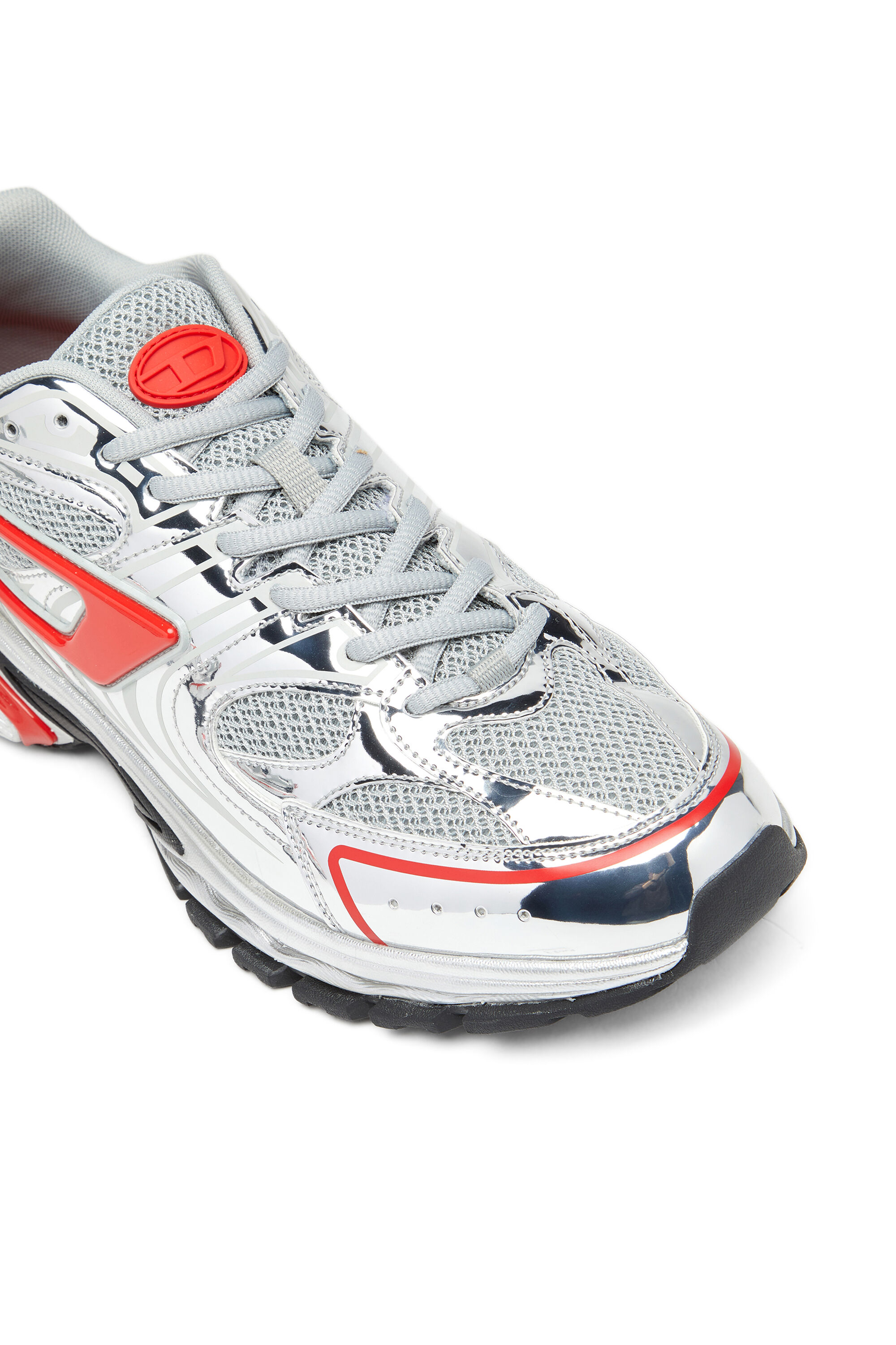 Diesel - S-SERENDIPITY PRO-X1, S-Serendipity-Sneakers en mesh avec superpositions métallisés Homme in Polychrome - 6
