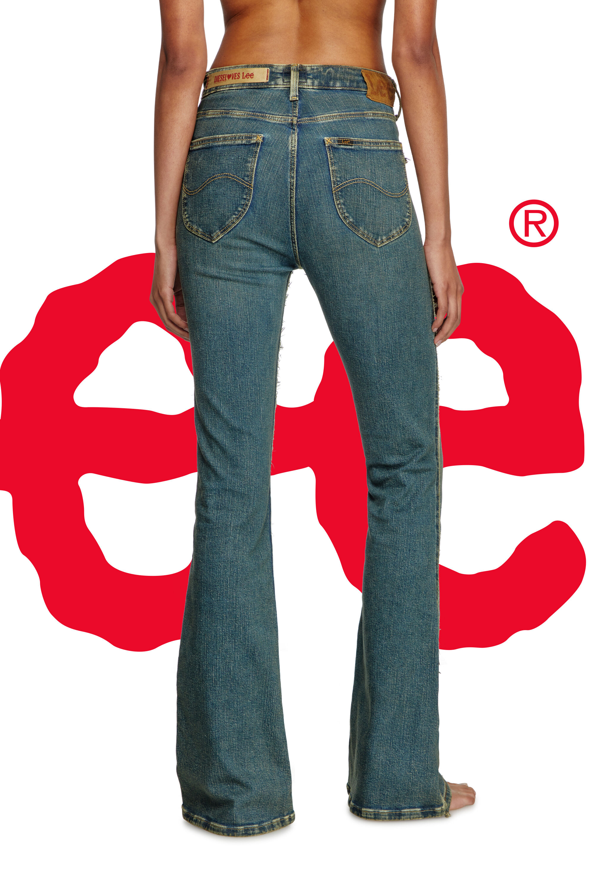 Diesel - Regular Jeans Dieseloves 01 09N01 Femme, Bleu Foncé - Image 6