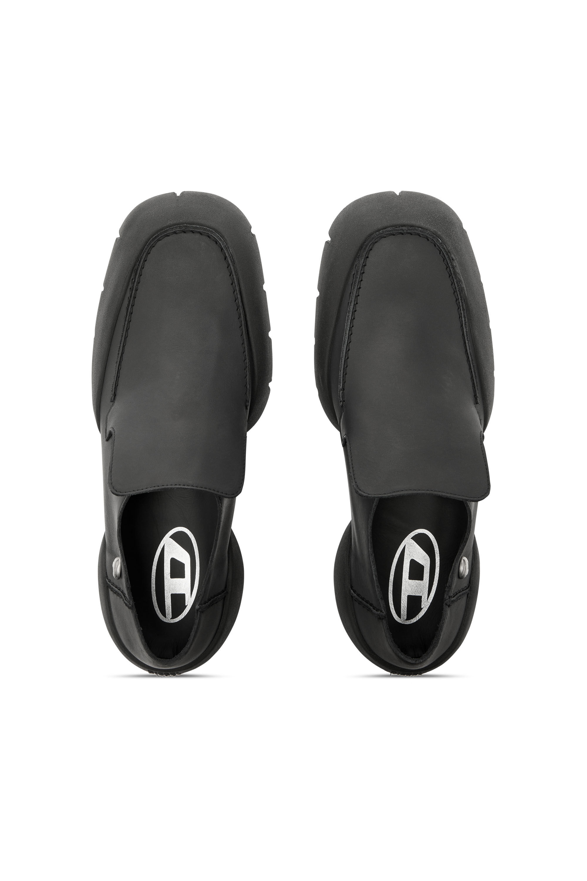 Diesel - D-MATHIEU SC, D-Mathieu-Mocassin en cuir bross&eacute; avec semelle en caoutchouc Homme in Noir - 5