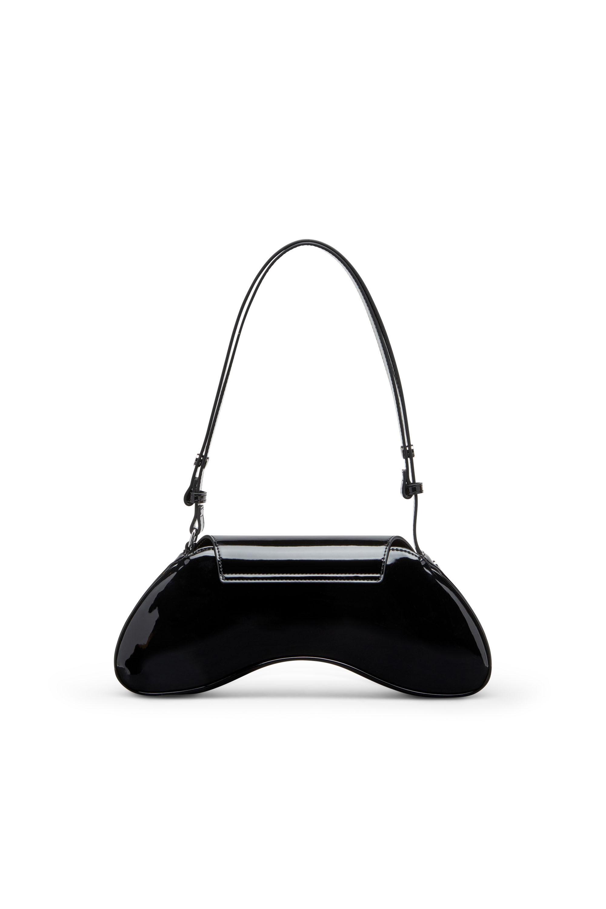 Diesel - PLAY CROSSBODY, Play-Sac &agrave; bandouli&egrave;re en PU brillant Femme in Noir - 3