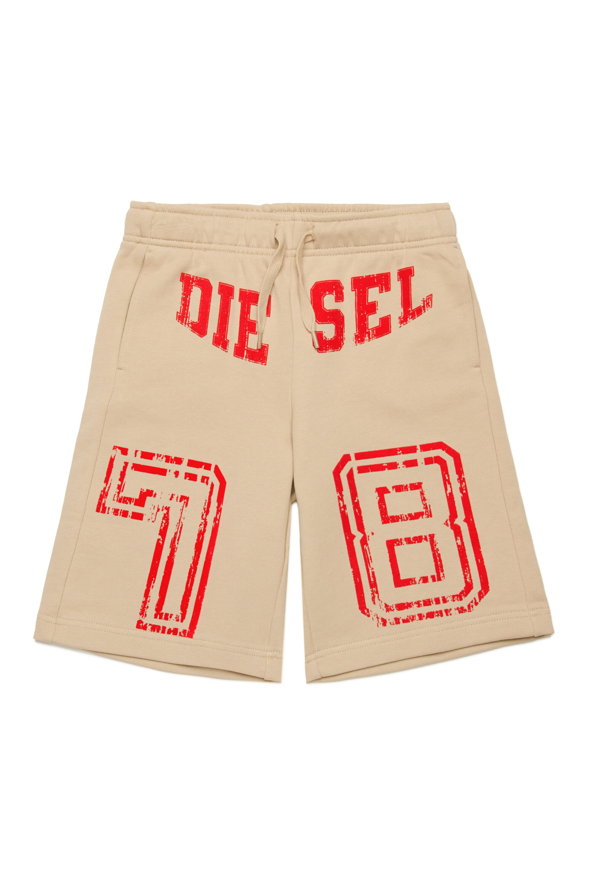 Diesel - PTAINSHORT, Short de survêtement avec logo Diesel 78 Homme in Marron - 1