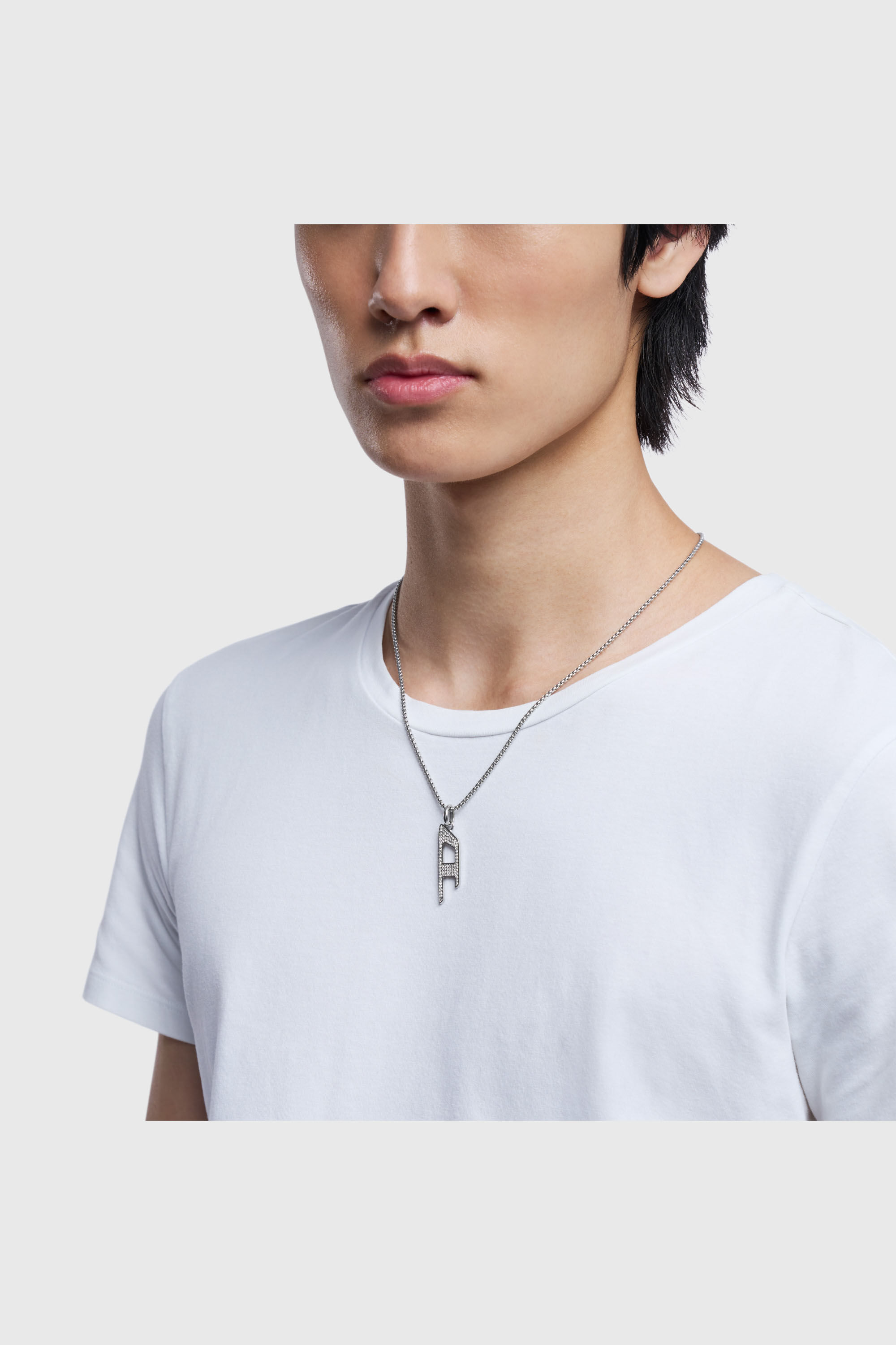 Diesel - DX1624040 JEWELLERY, Collier avec pendentif scintillant en acier inoxydable Mixte in Gris argent&eacute; - 4