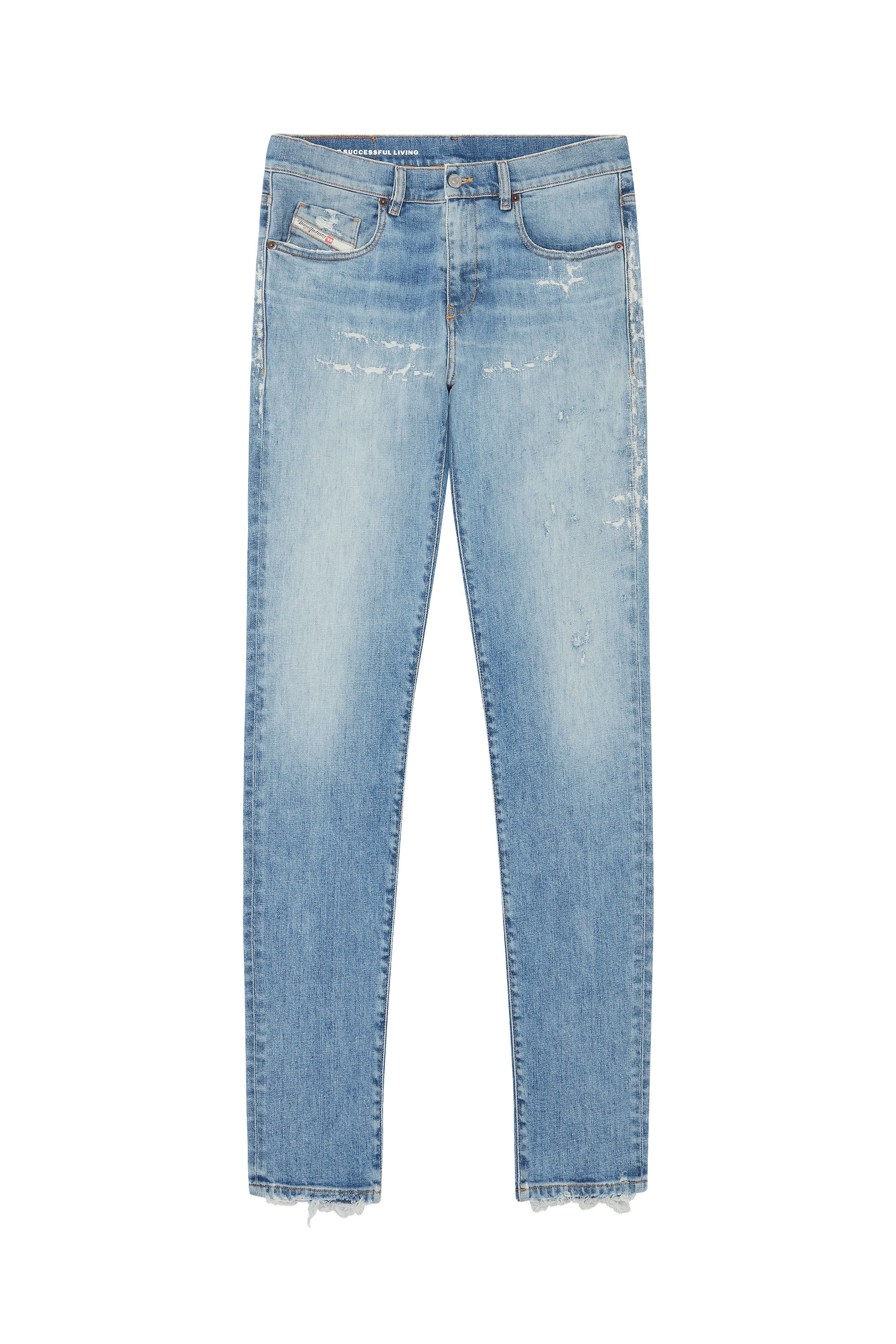 Diesel - 2019 D-Strukt 09E73 Slim Jeans, Bleu Clair - Image 2