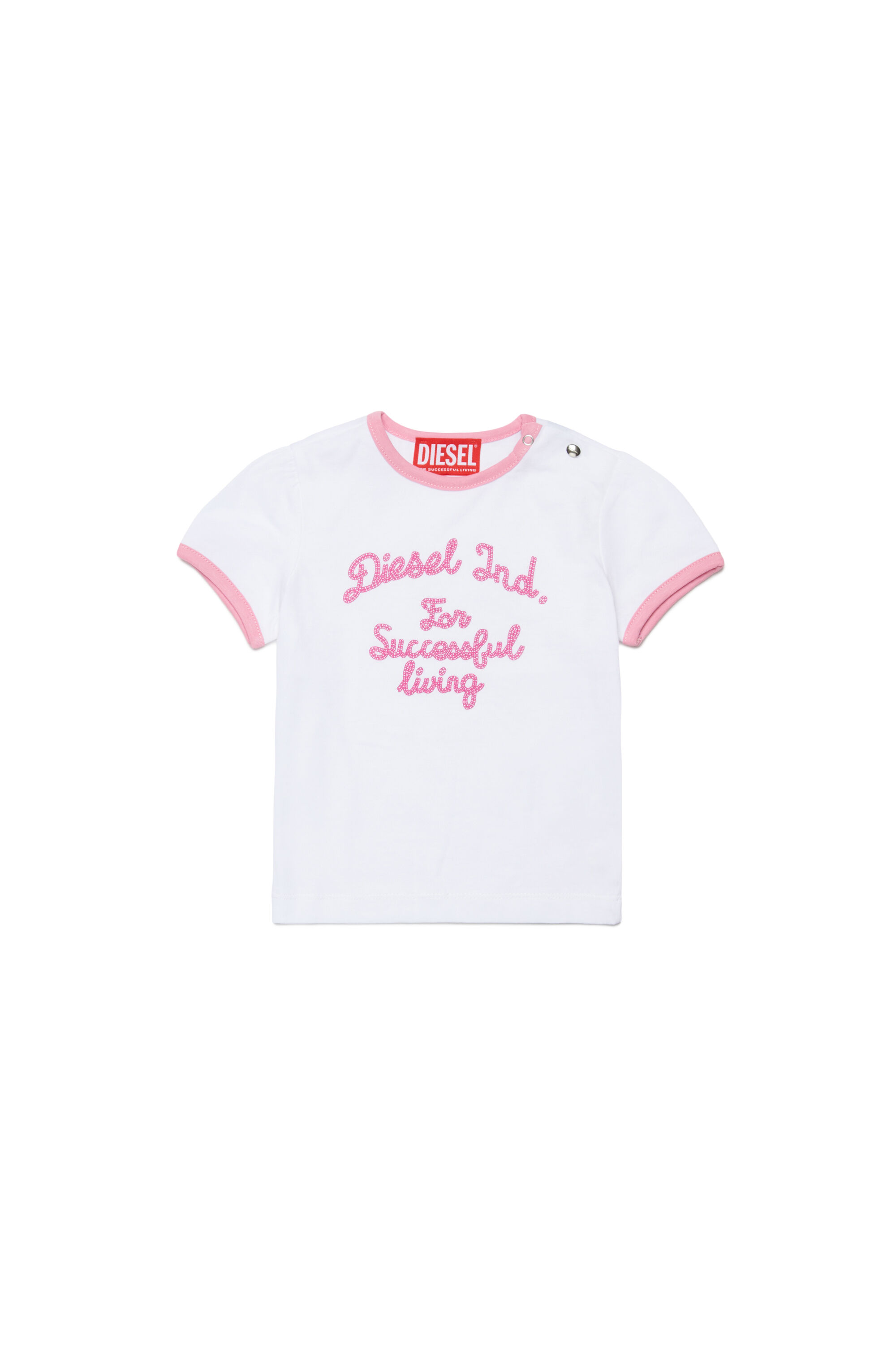 Diesel - TELAB, T-shirt &agrave; anneau avec broderie Femme in Blanc - 1