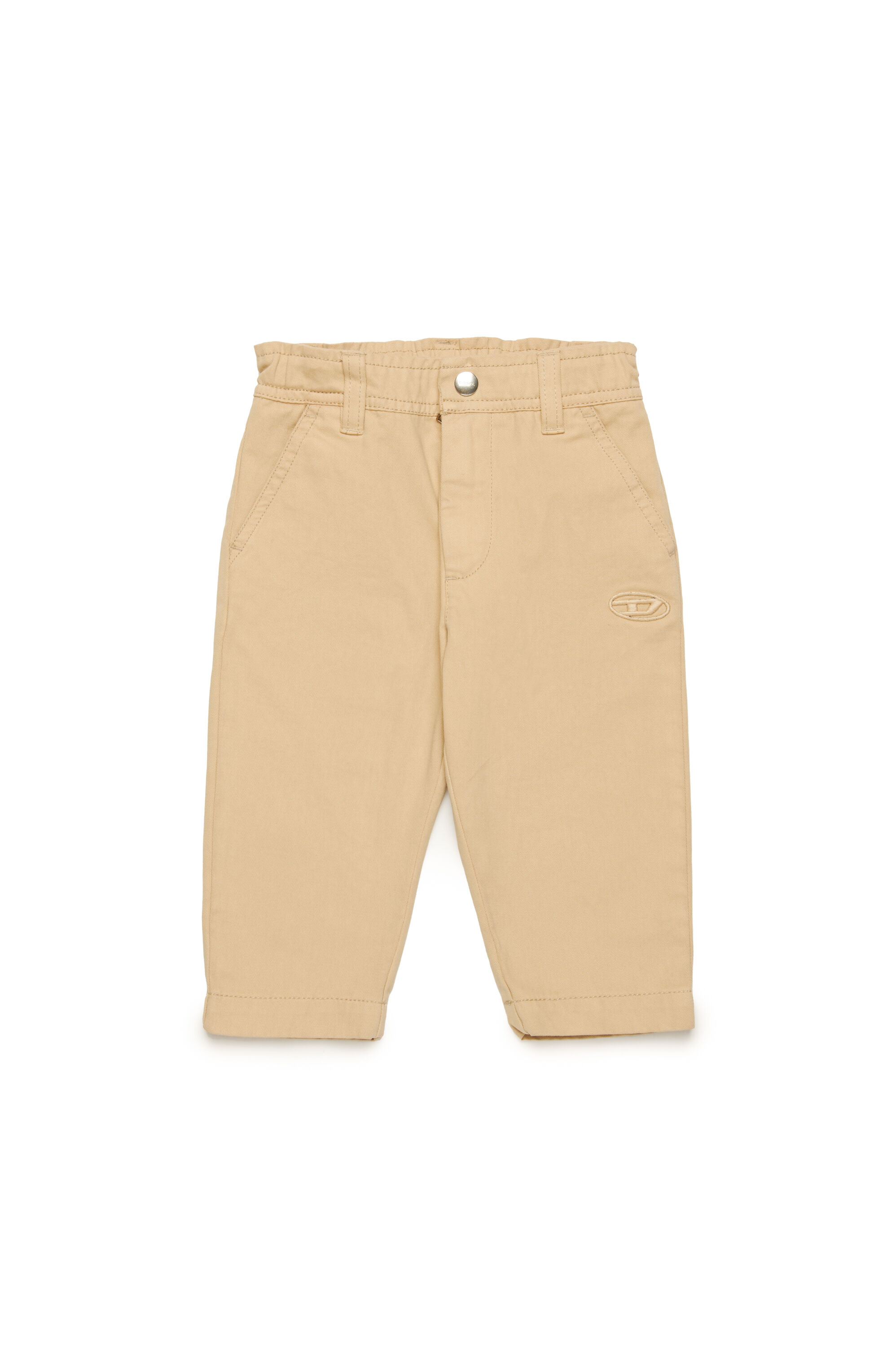 Diesel - POVVIB, Pantalon chino en gabardine de coton Homme in Marron - 1