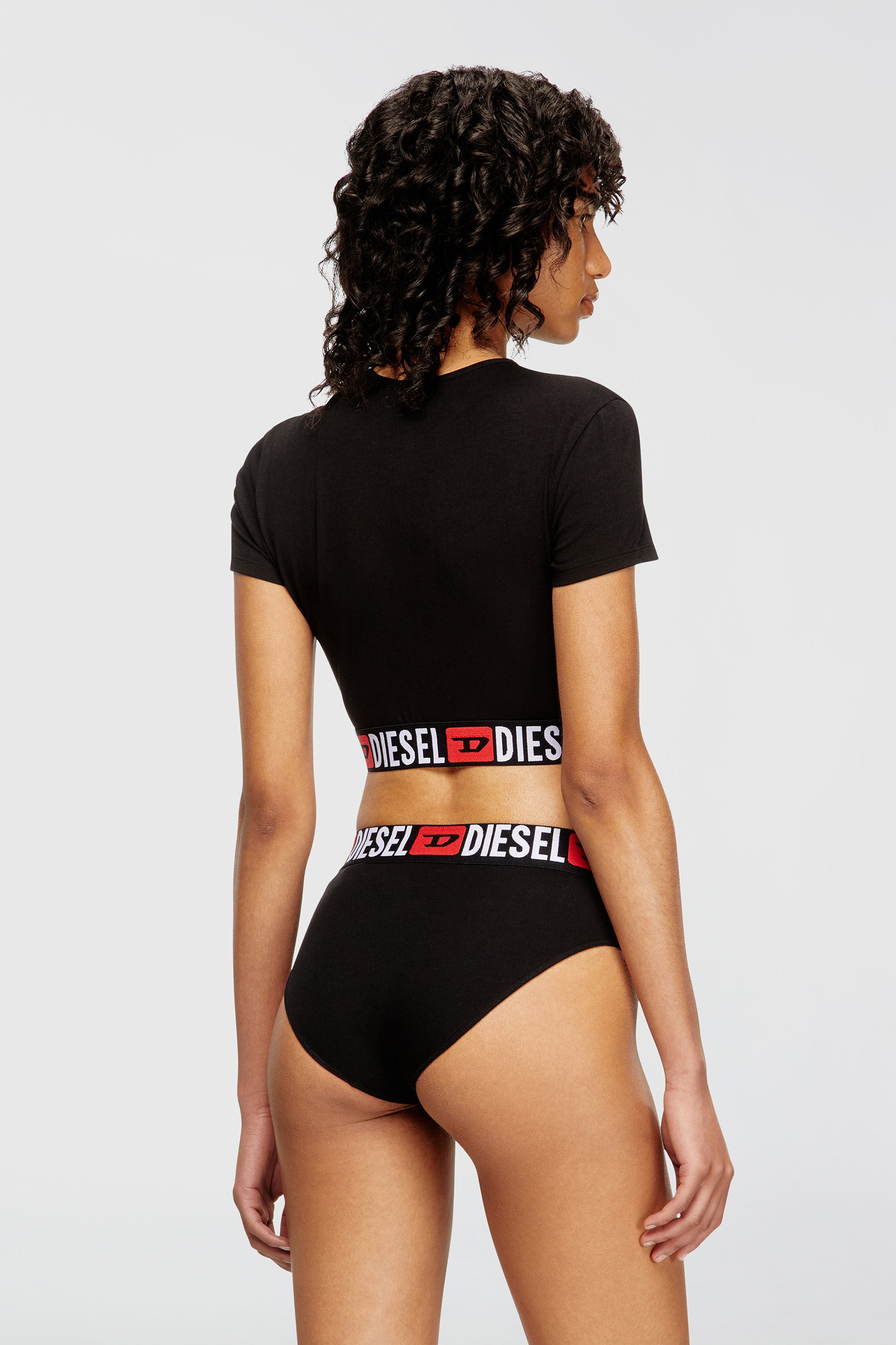 Diesel - IRMA-D-CORE, Crop top avec bande &agrave; logo Femme in Noir - 4