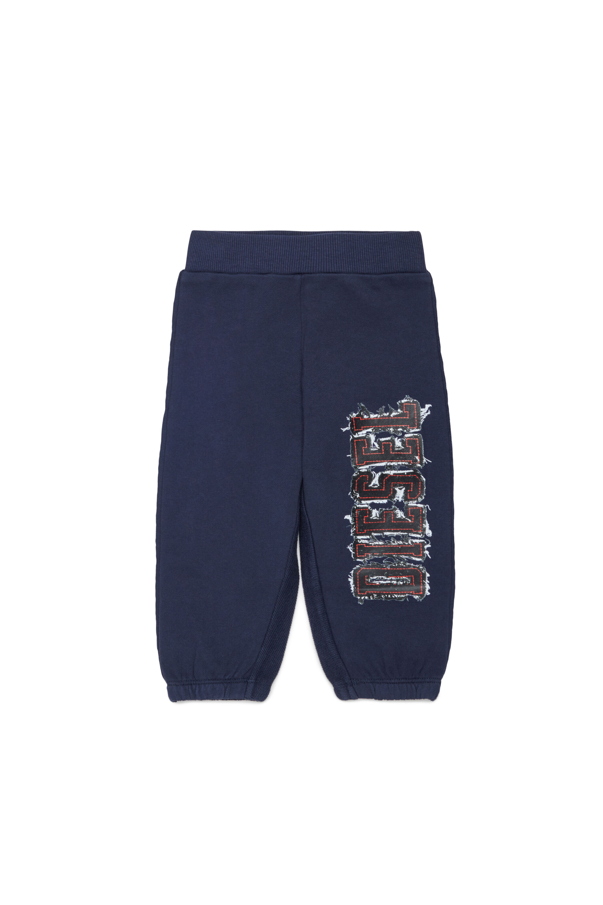Diesel - PEANSB, Man's Sweatpants with frayed-effect logo in Dark Blue - 1