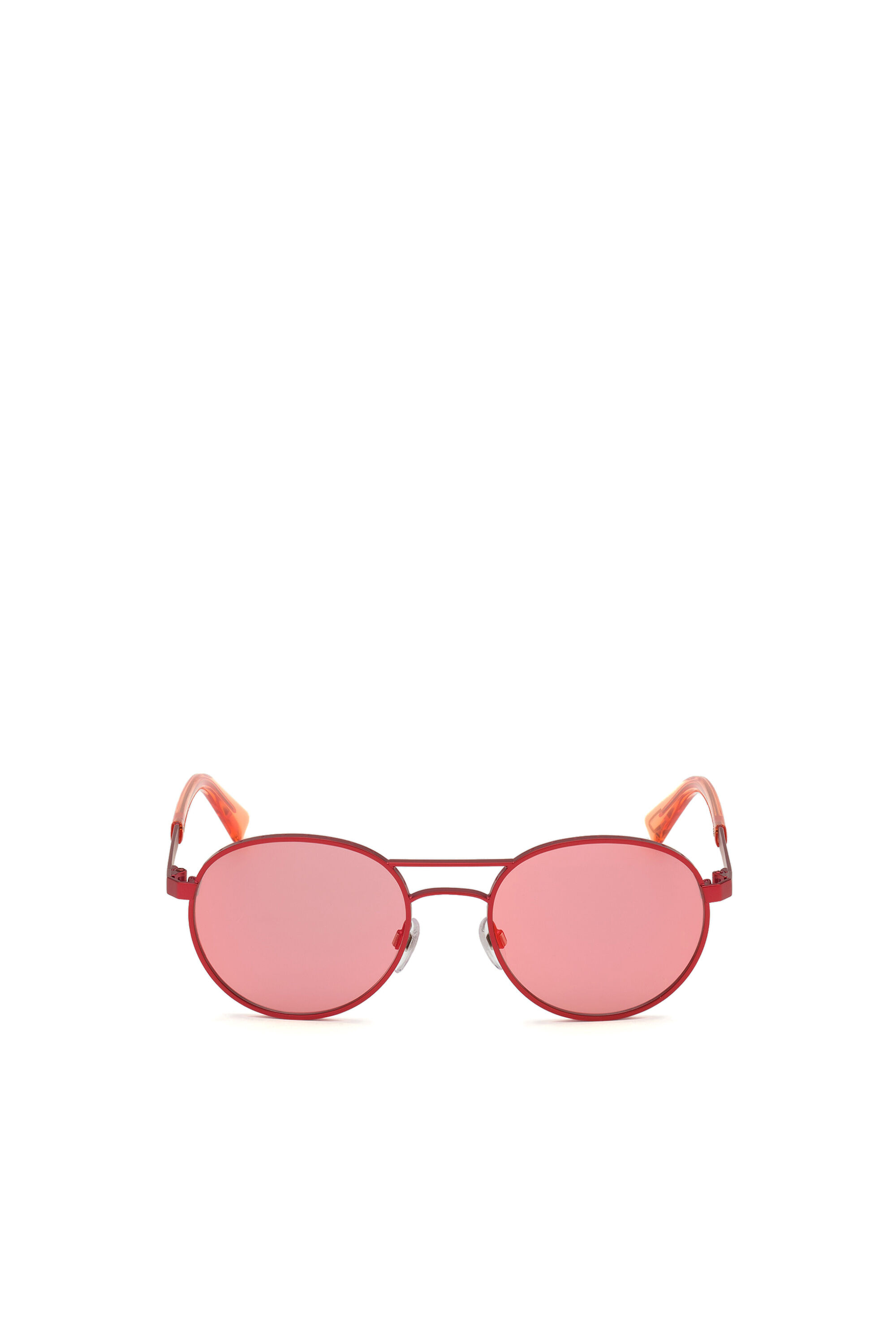 Diesel - DL0265, Lunettes rondes en métal et acétate Mixte in Rose - 1