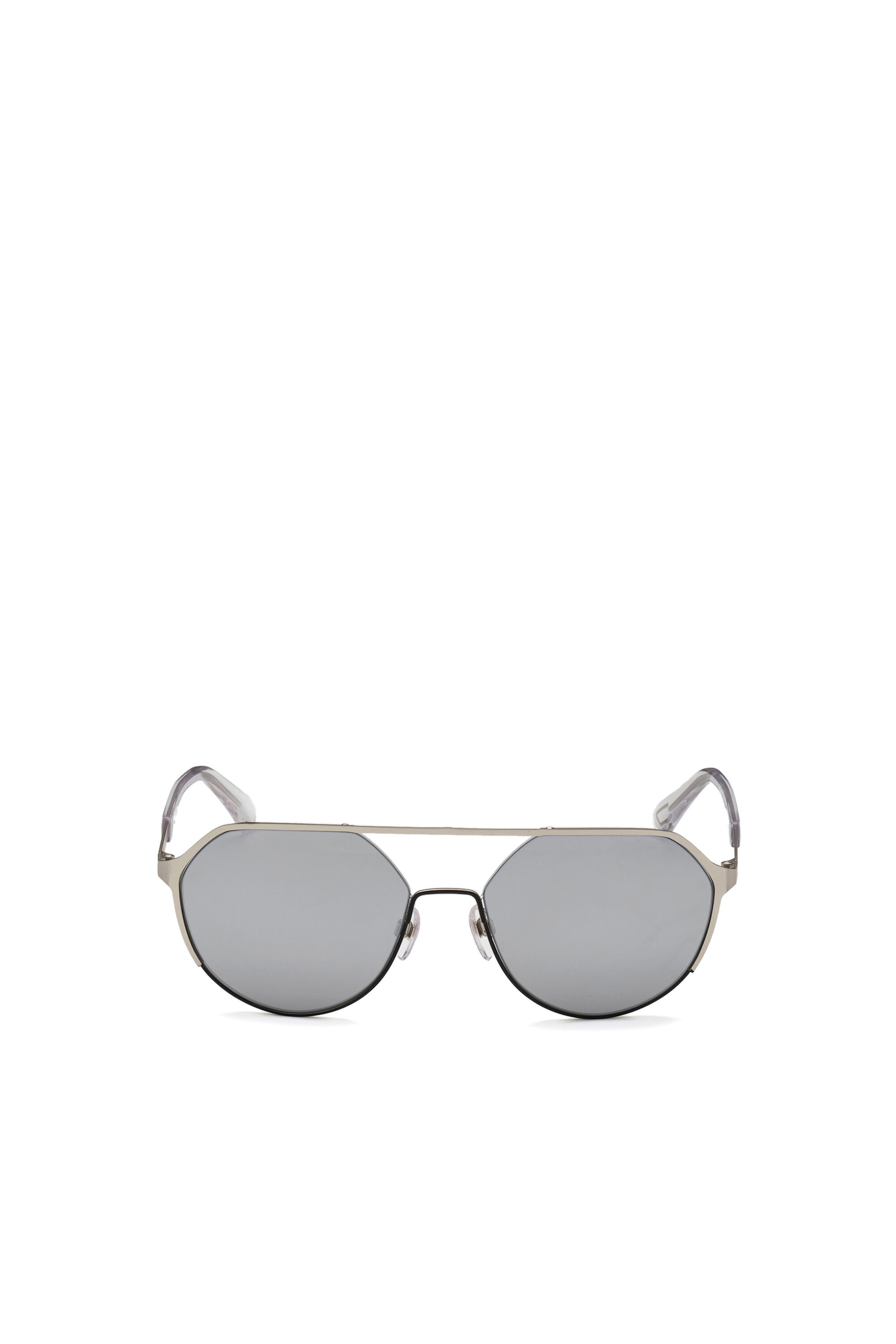 Diesel - DL0324, Lunettes rondes en métal Homme in Gris - 1