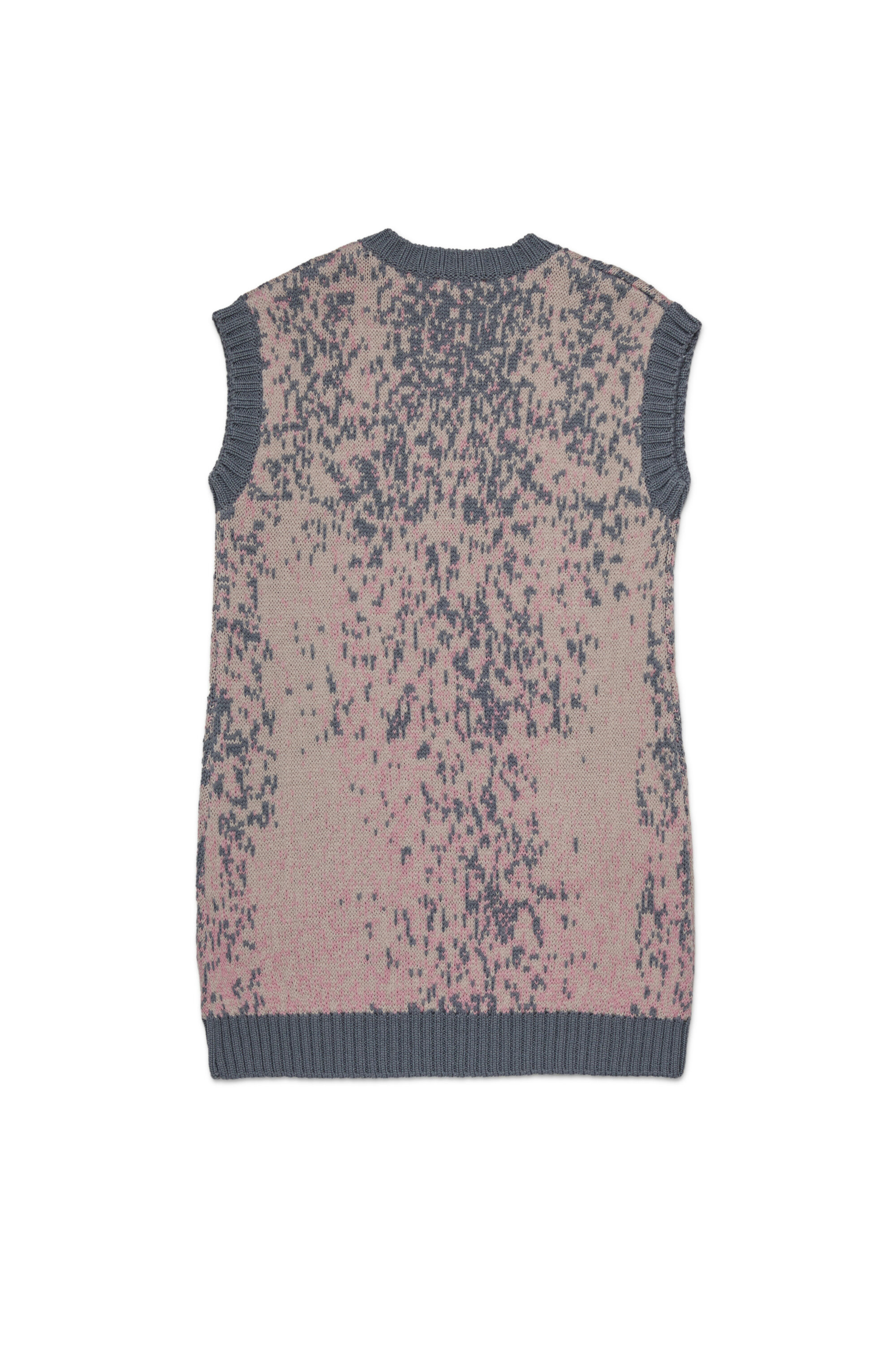Diesel - DIAMA, Robe en laine avec col en V Femme in Rose - 2