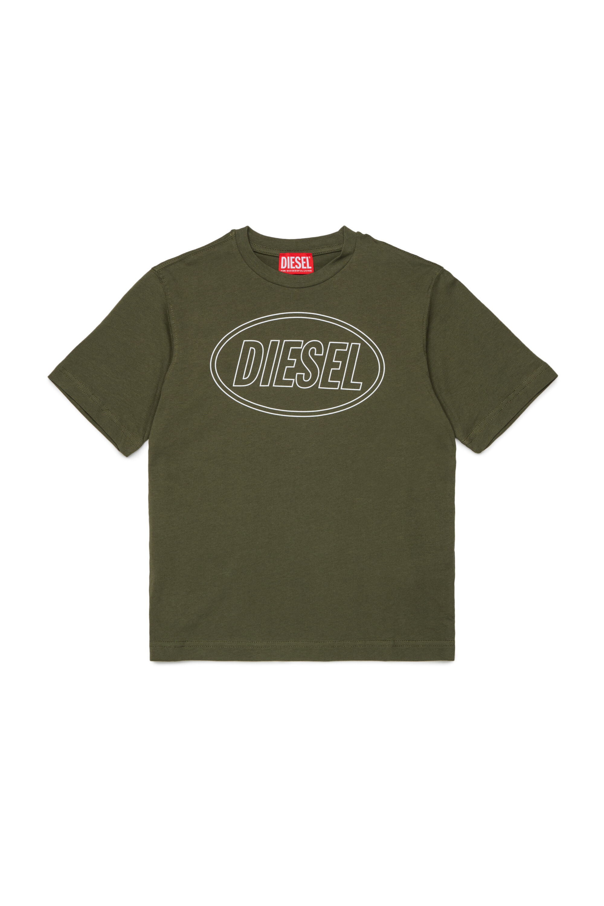 Diesel - TCIRCLE OVER, T-shirt en coton avec imprim&eacute; Diesel Homme in Vert - 1