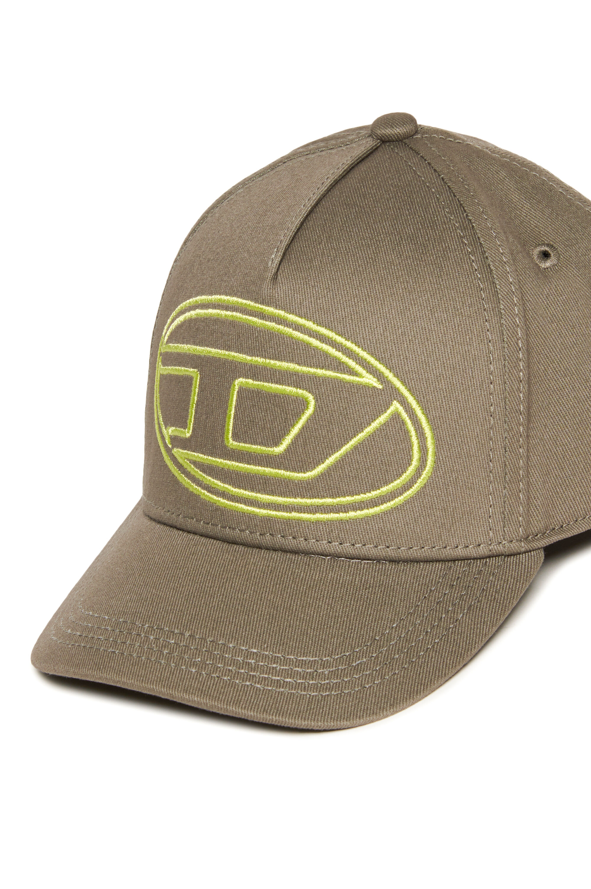 Diesel - FRENDIL, Casquette de baseball avec broderie Oval D Homme in Gris - 3