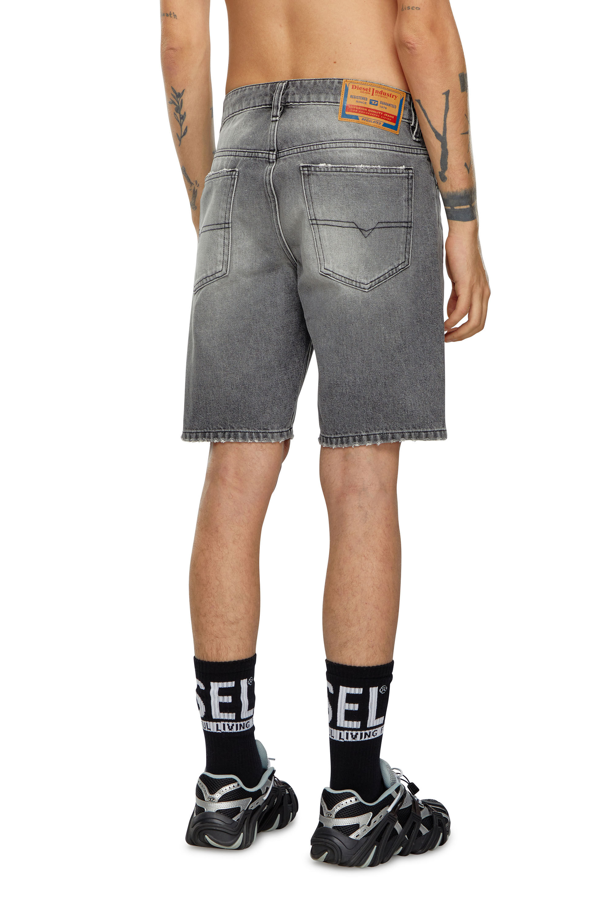 Short slim en denim Homme Gris Diesel