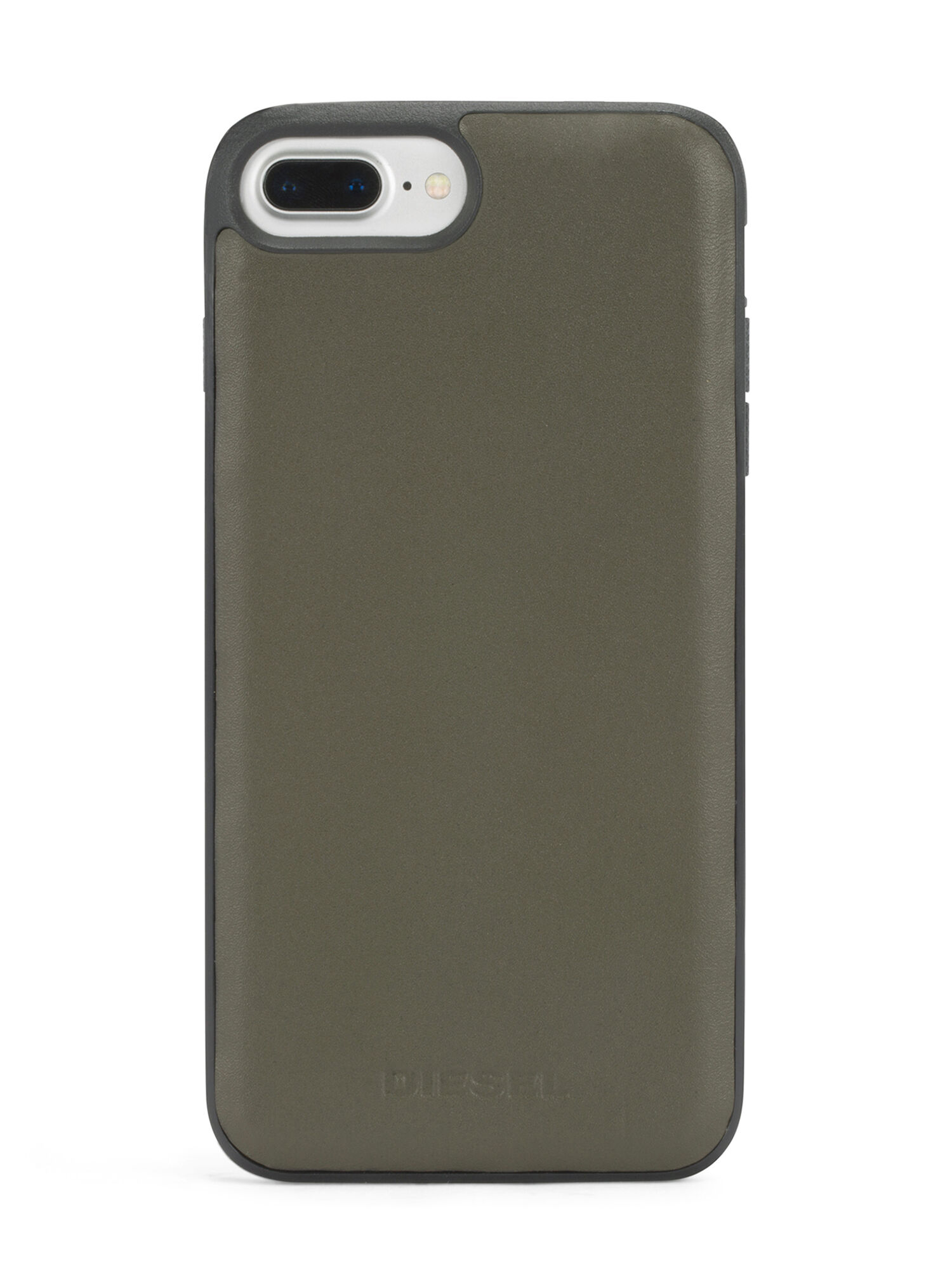 Diesel - OLIVE GREEN LEATHER IPHONE X CASE, Coque en cuir vert olive, iPhone X Mixte in Vert - 4