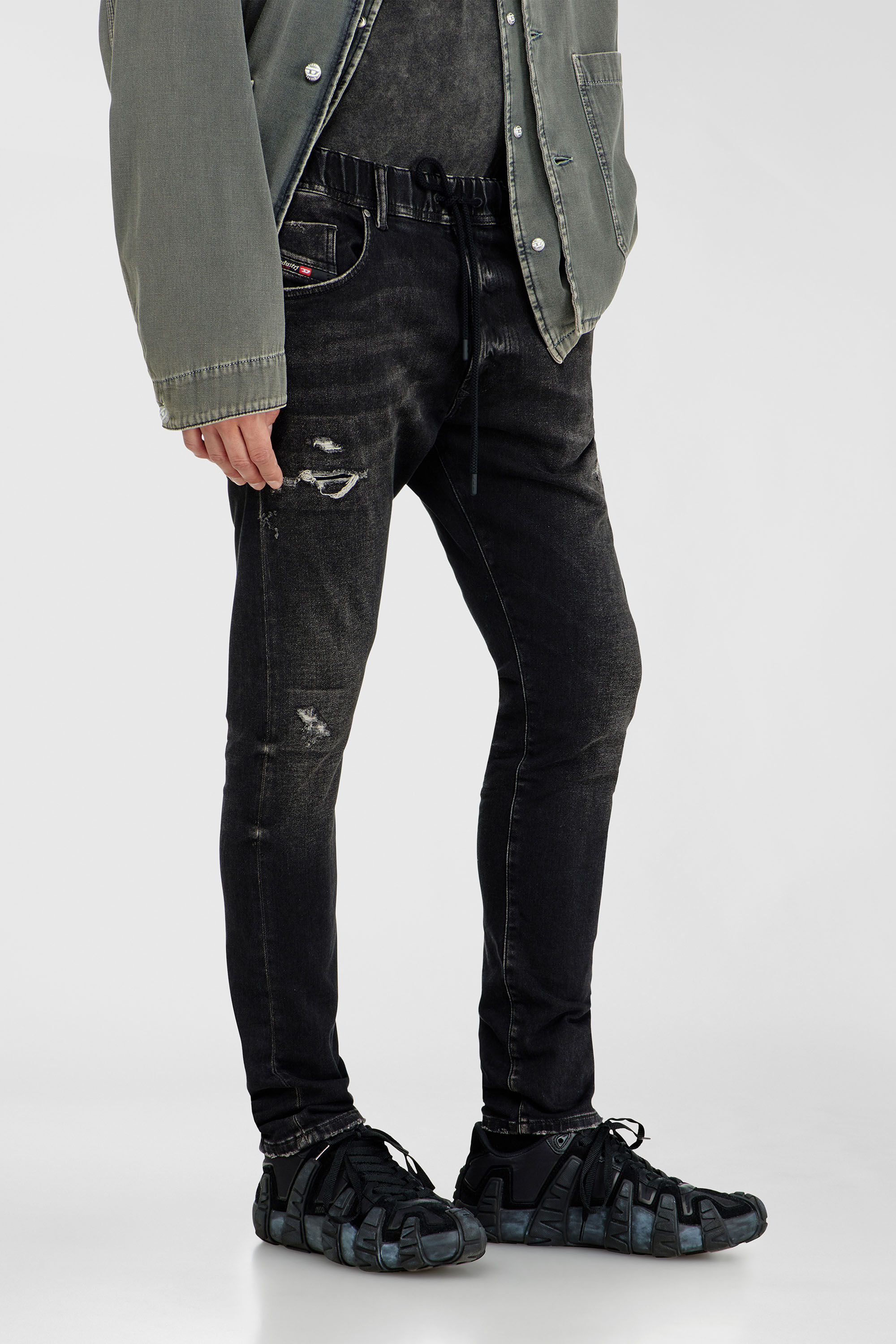 Diesel - Regular E-Krooley Joggjeans&reg; 09Q22 Homme, Noir/Gris fonc&eacute; - Image 5