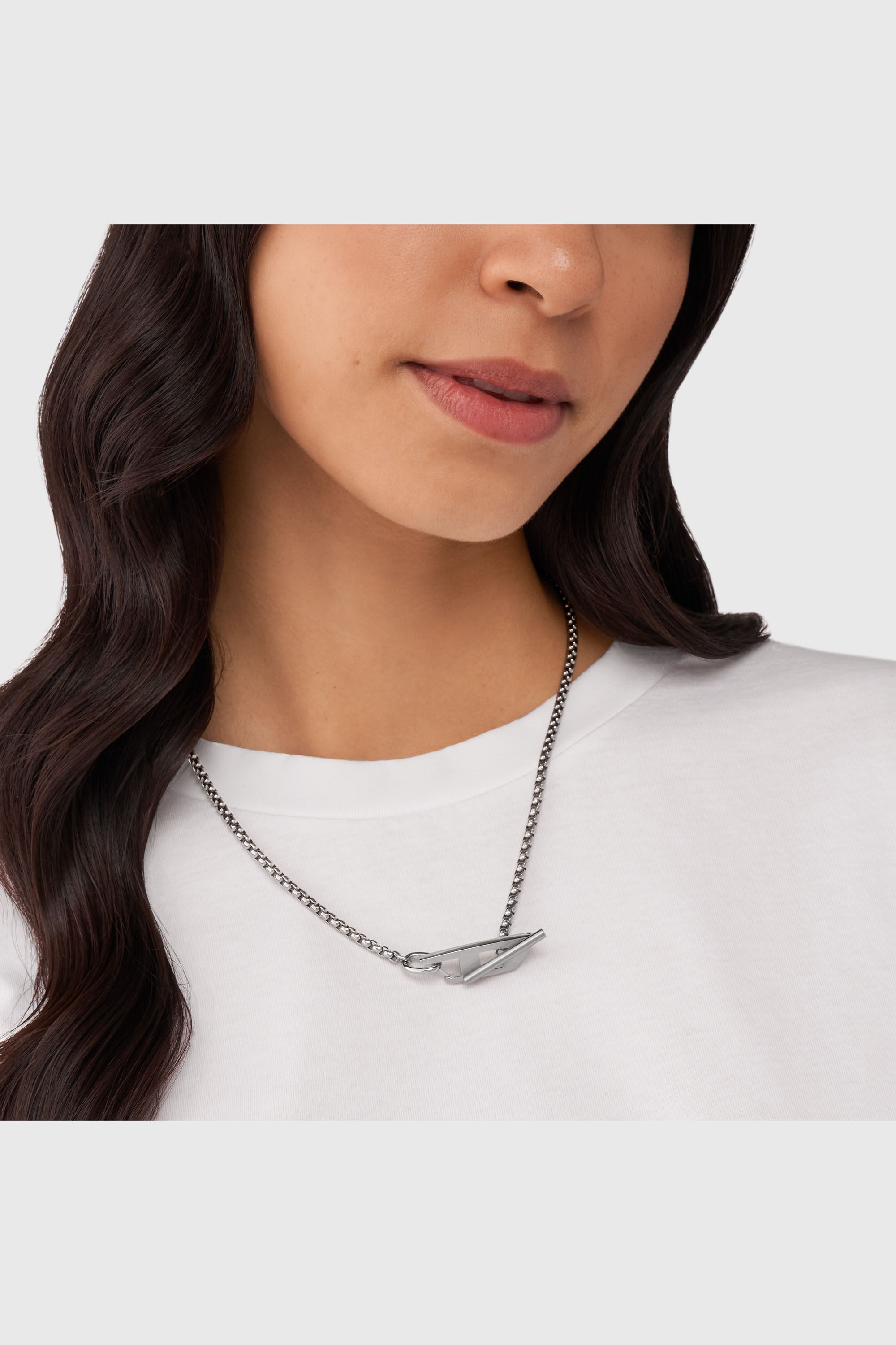 Diesel - DX1477, Collier cha&icirc;ne en acier inoxydable Mixte in Gris argent&eacute; - 3