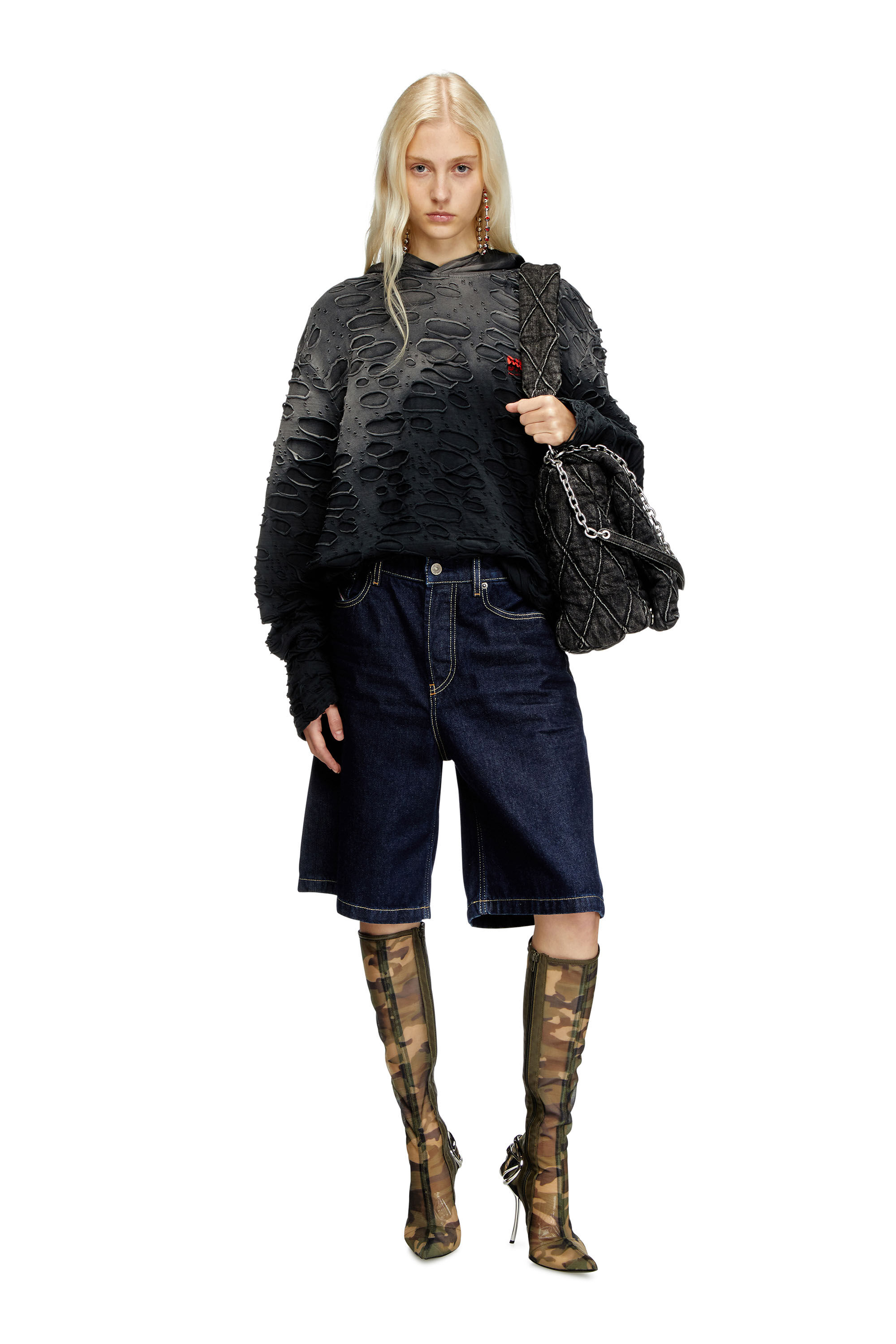 Diesel - DE-SIRE-SHORT, Short en denim clean-wash Femme in Bleu - 1