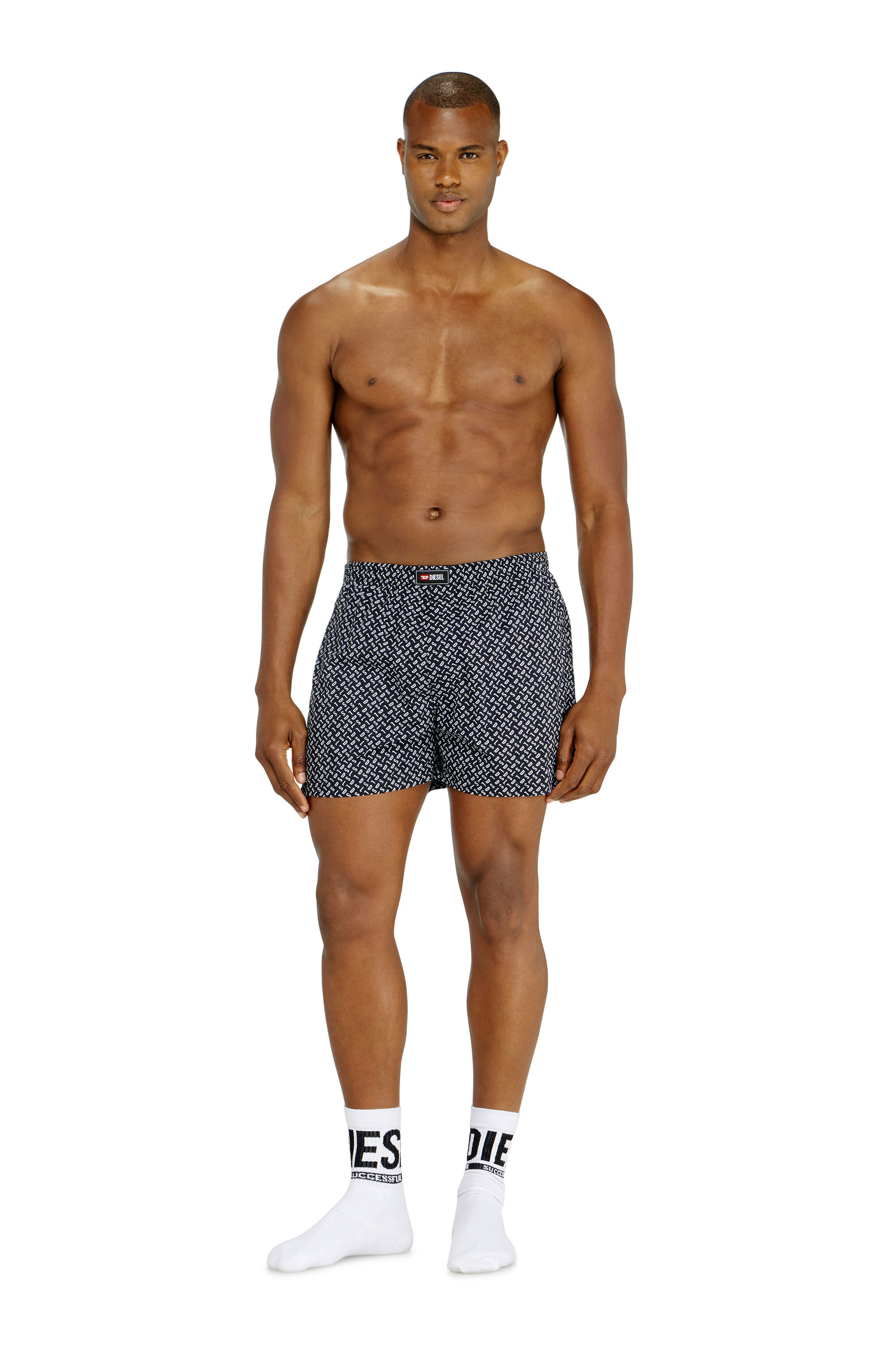 Diesel - RYAN-D-CORE-3PACK, Lot de trois boxers en coton unis et imprim&eacute; all-over DSL Homme in Polychrome - 1