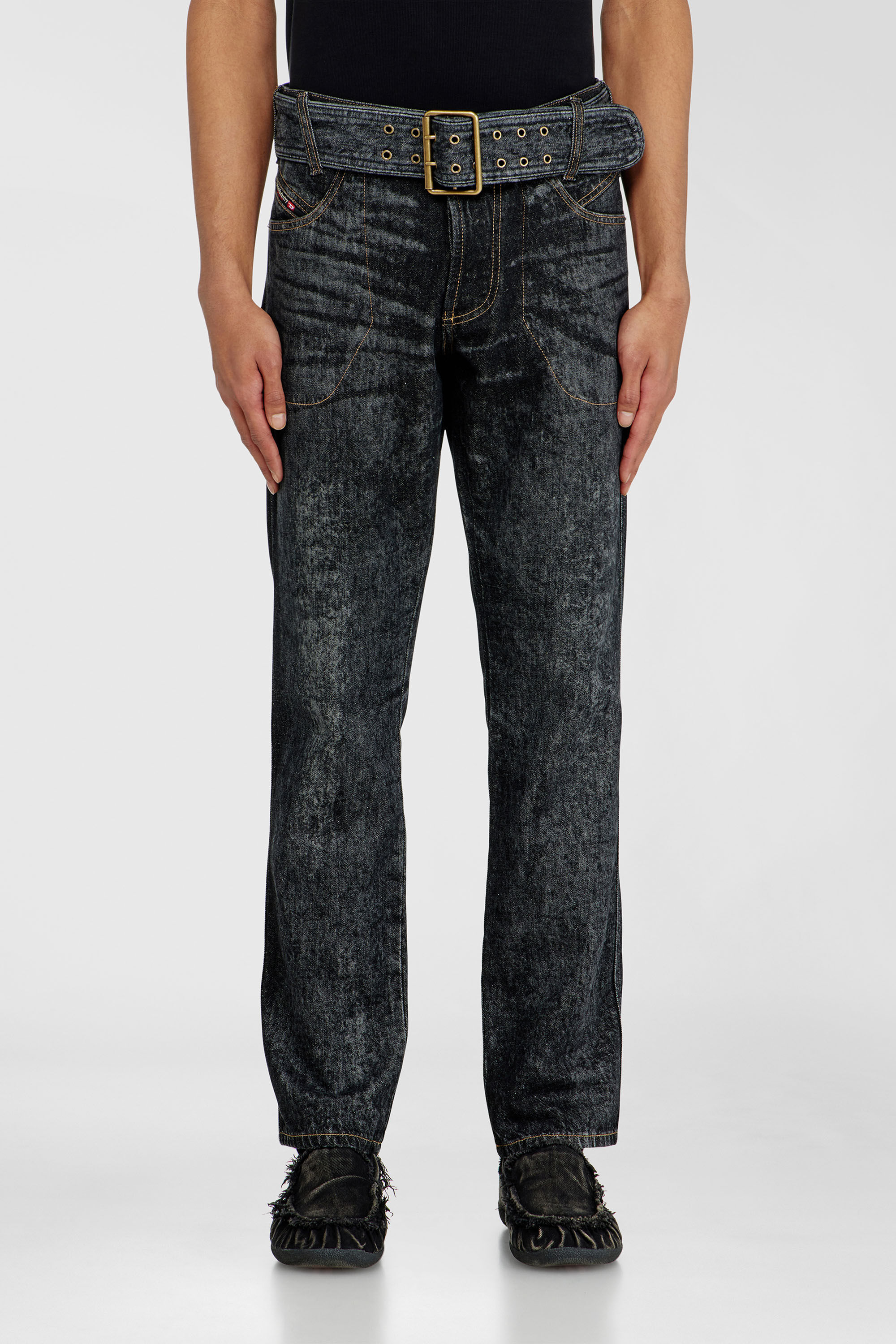Diesel - Slim Jeans D-Villus 09Q24 Homme, Noir/Gris fonc&eacute; - Image 4