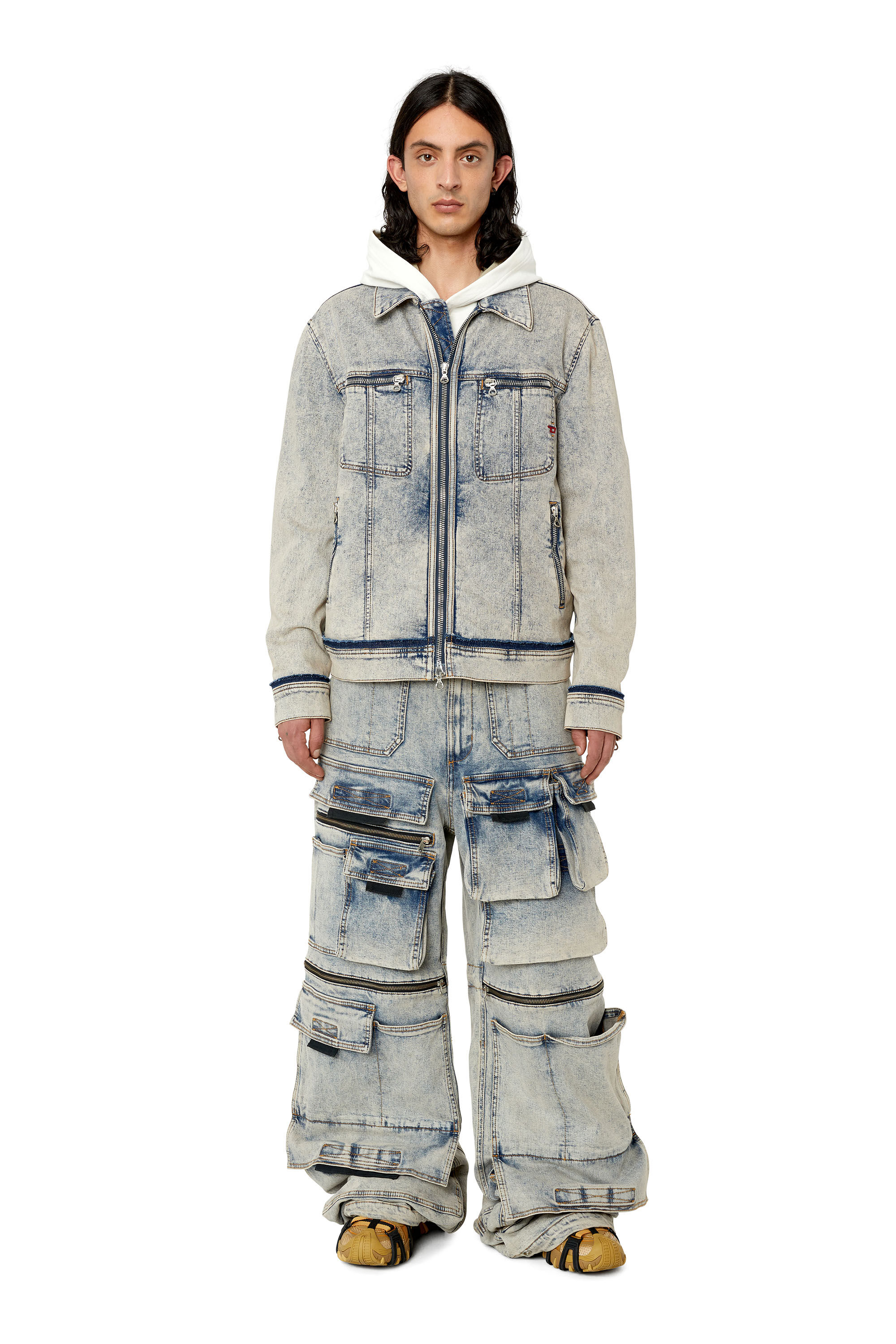 Diesel - Straight Jeans D-Onlypockets 09F12, Bleu moyen - Image 1