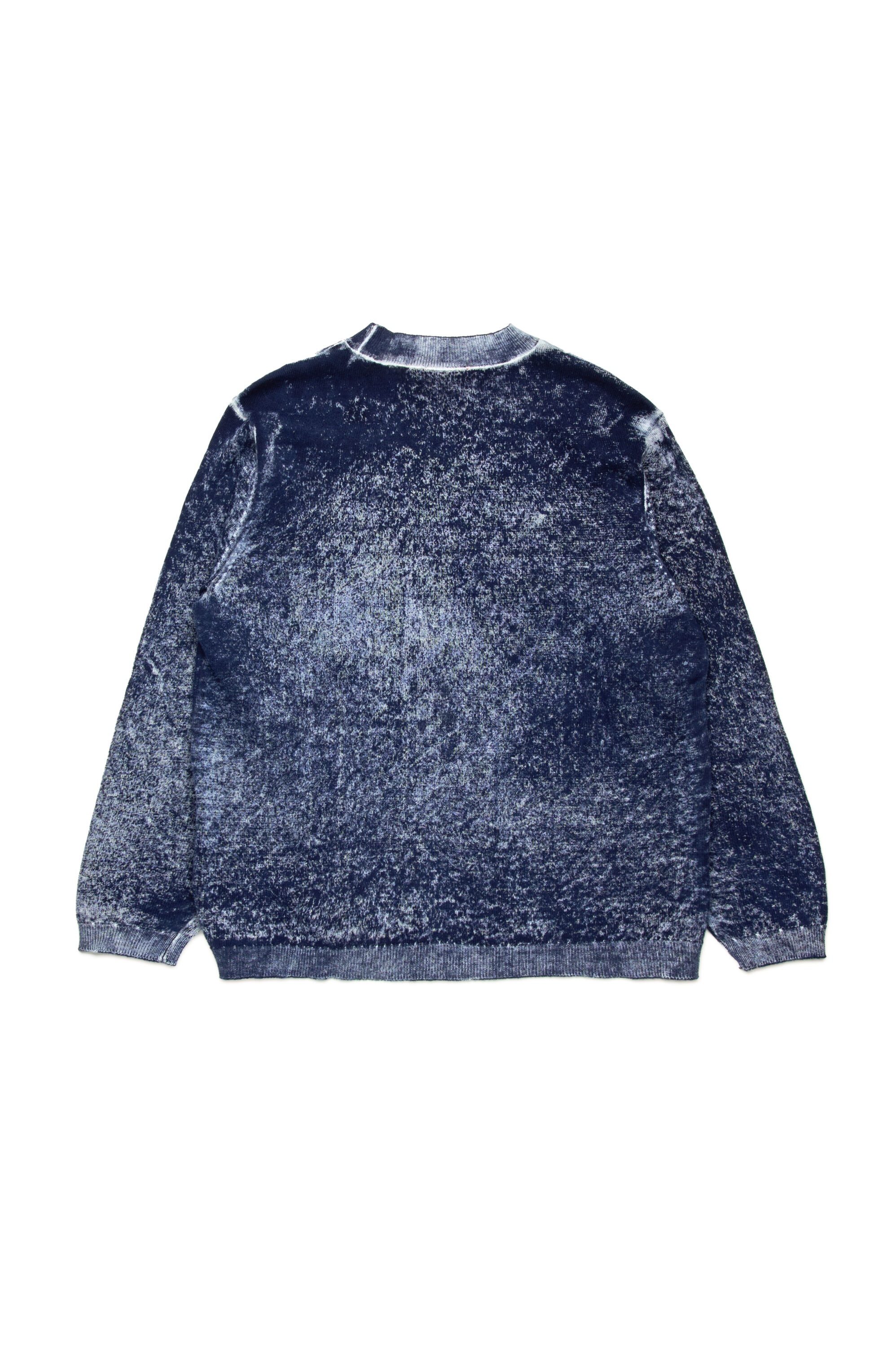 Diesel - KLAR CARDIGAN OVER, Cardigan à imprimé inversé avec logo Oval D Homme in Bleu - 2