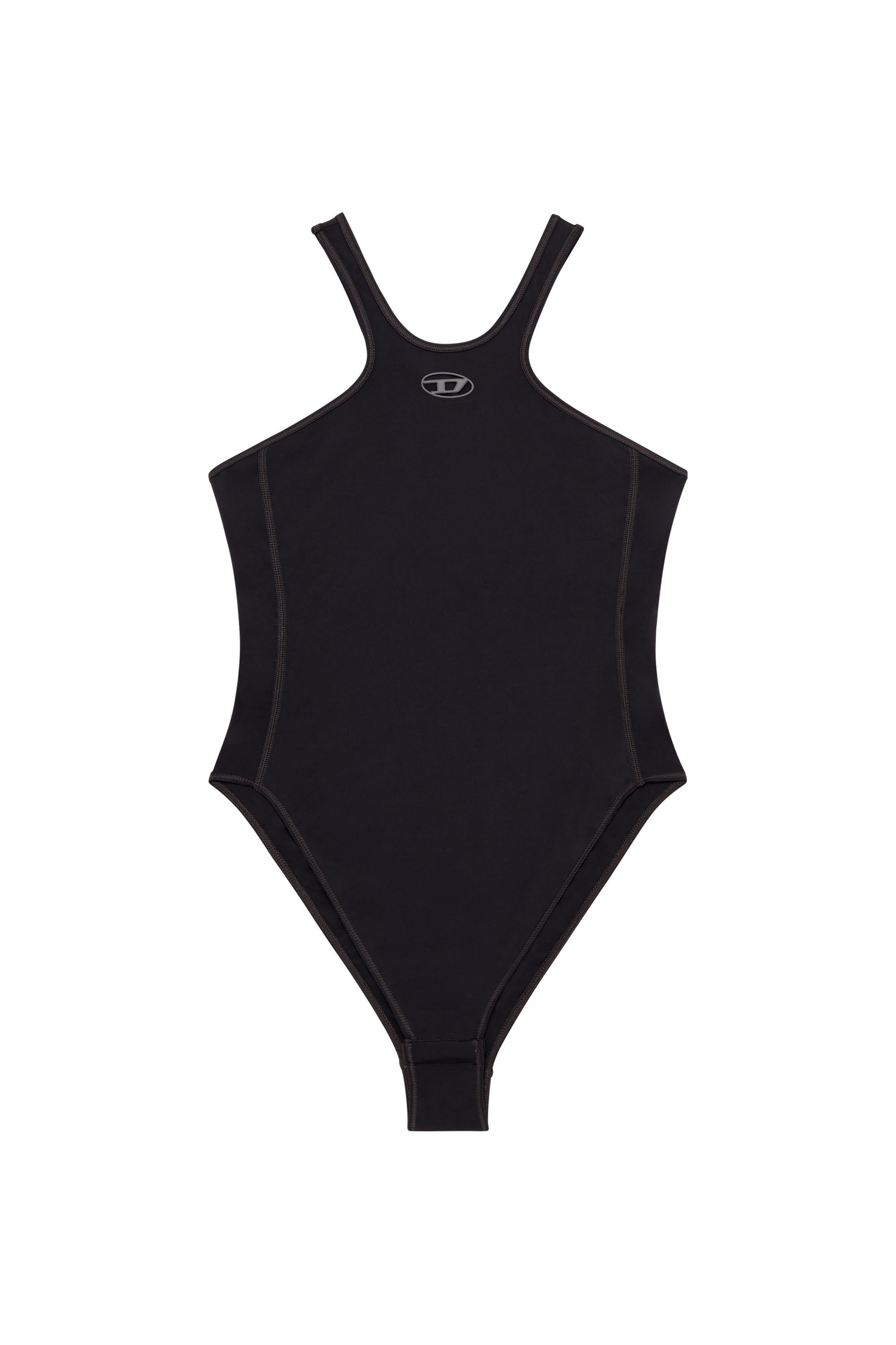 Diesel - CHRISTIE-UTLT, Body stretch avec détail Oval D Femme in Noir - 2