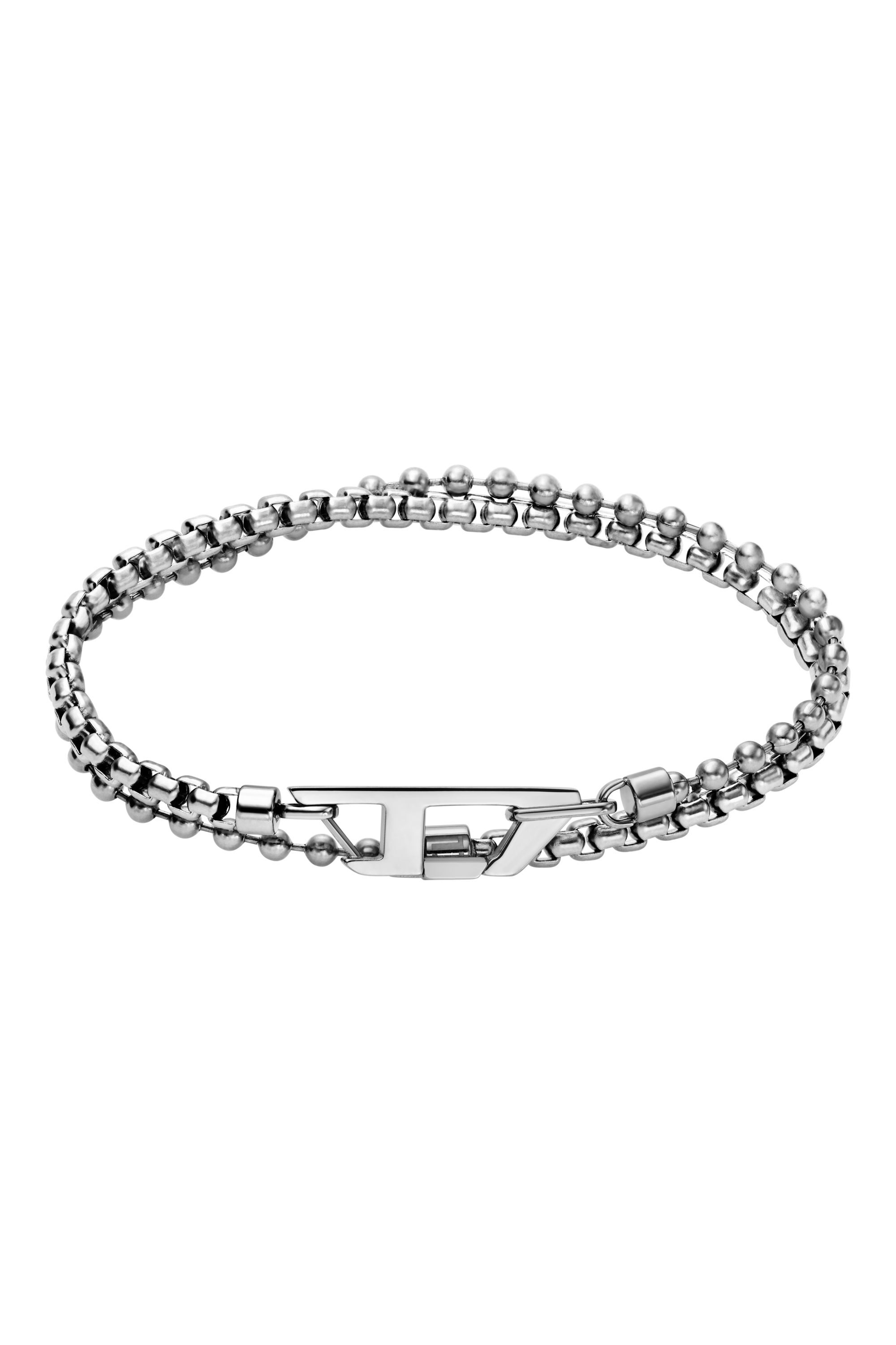 Diesel - DX1473, Bracelet chaîne en acier inoxydable Mixte in Gris argenté - 1