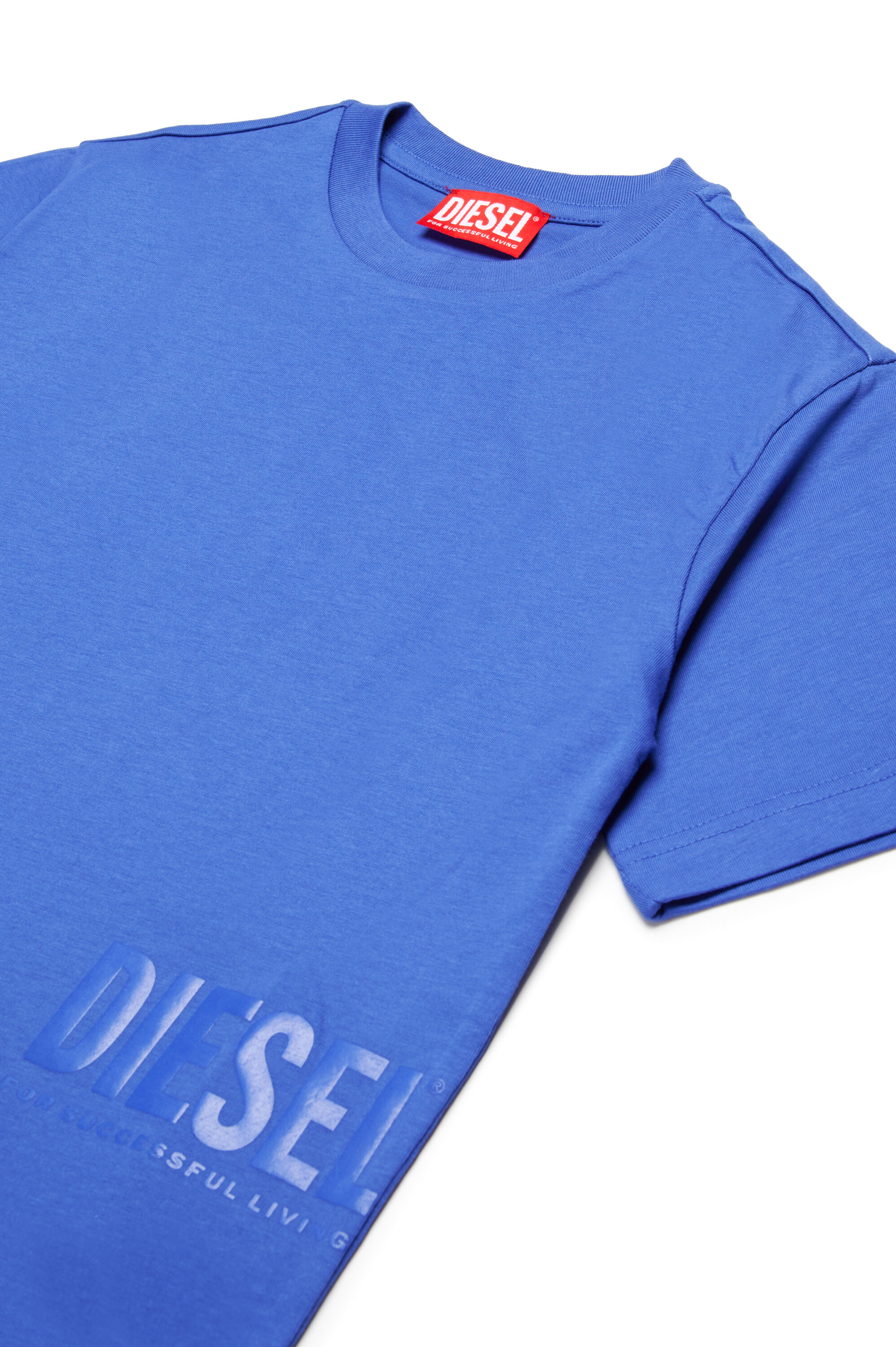 Diesel - MTFIND OVER, T-shirt avec logo Biscotto Homme in Bleu - 3