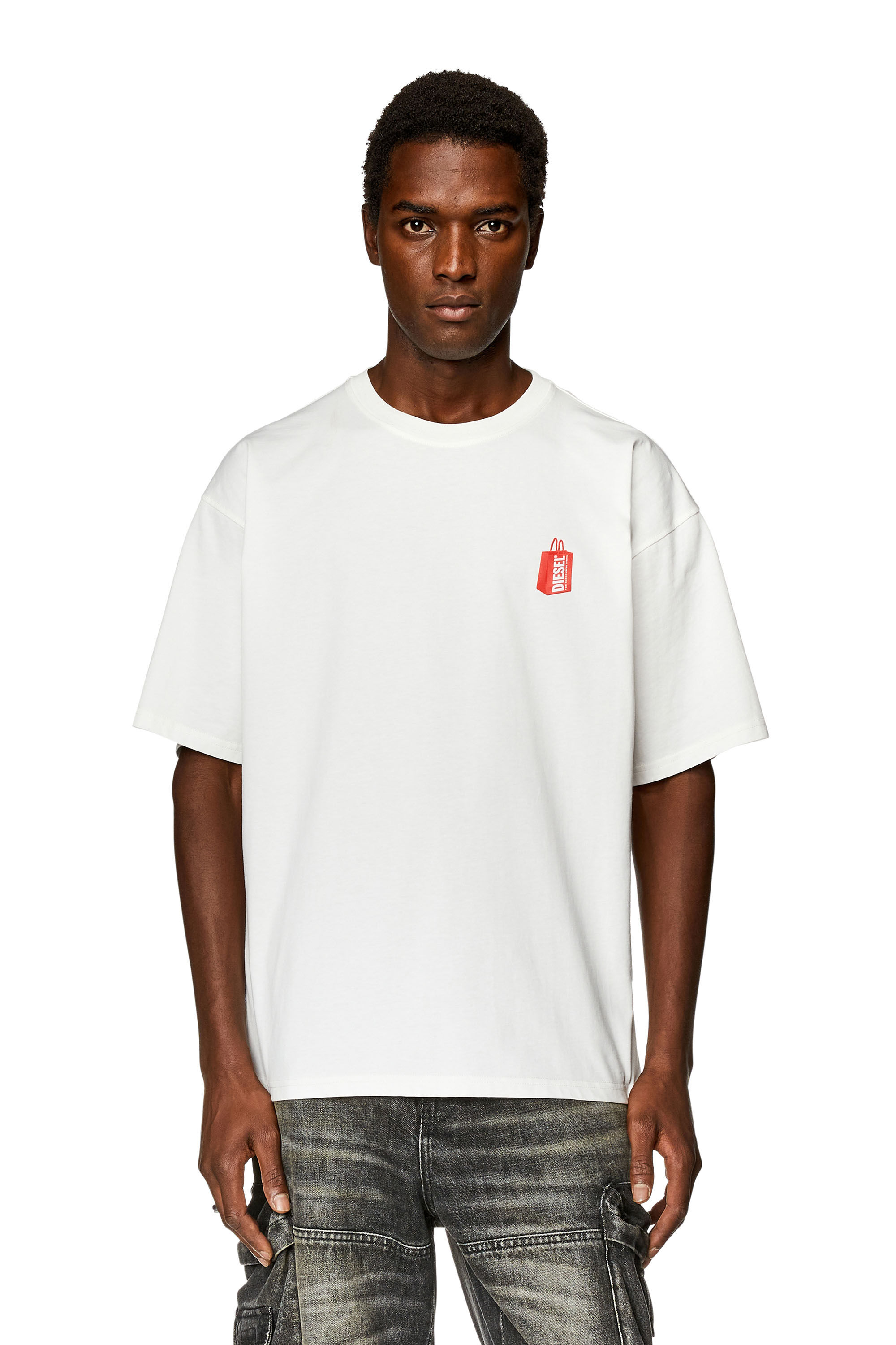 Diesel - T-BOXT-N2, Homme T-shirt avec imprimé sneaker Prototype in Blanc - Image 3