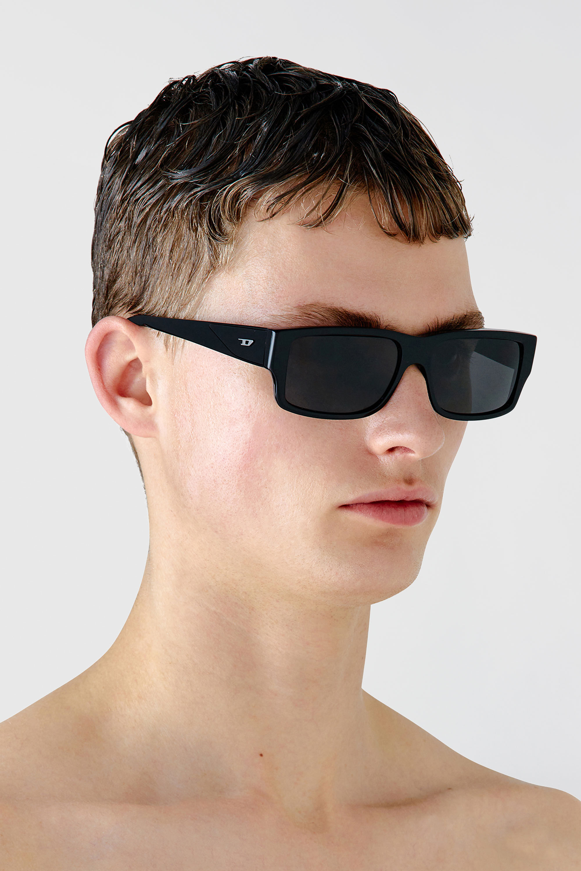 Diesel - 0DL2003 SIZE 57, Lunettes de soleil rectangulaires Homme in Gris - 4