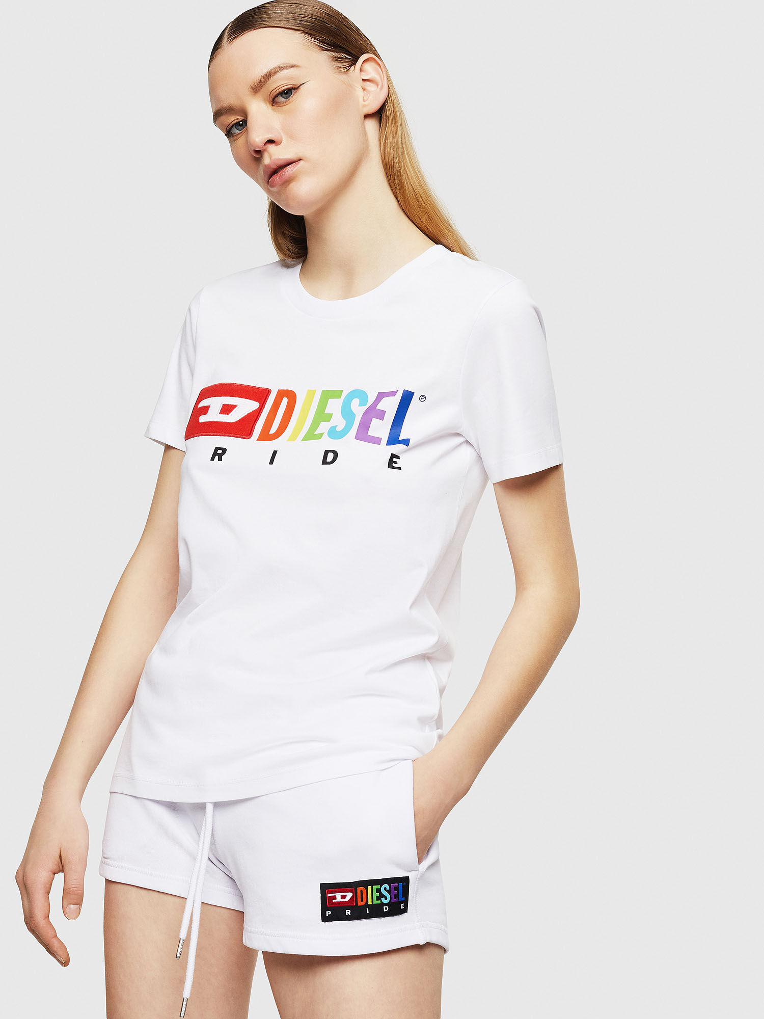 UFTEE-SILY-INT Femme: T-shirt en coton avec imprimé Pride | Diesel
