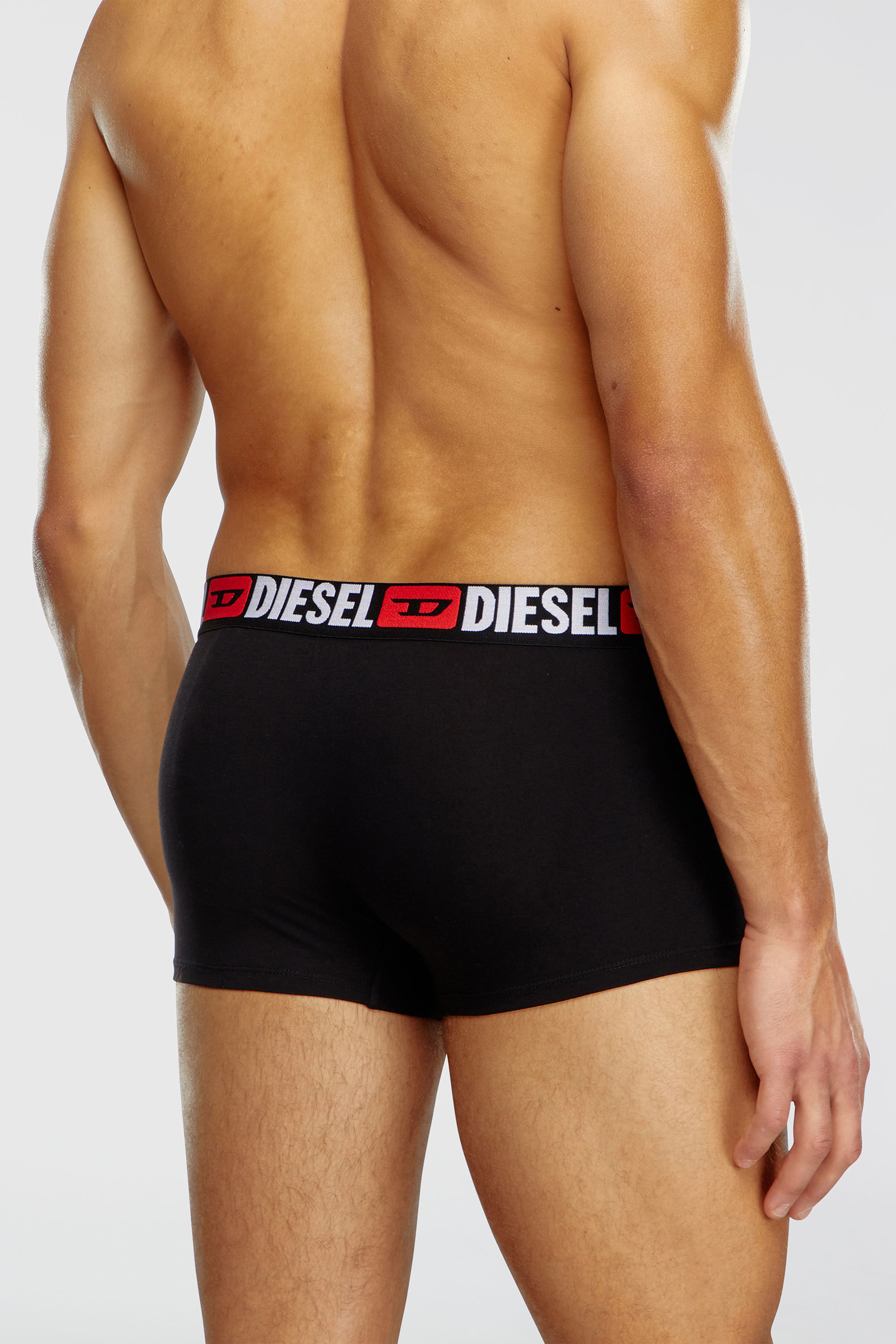 Diesel - UMBX-DAMIENTHREEPACK, Lot de trois boxers avec taille orn&eacute;e du logo sur toute la surface Homme in Noir - 4