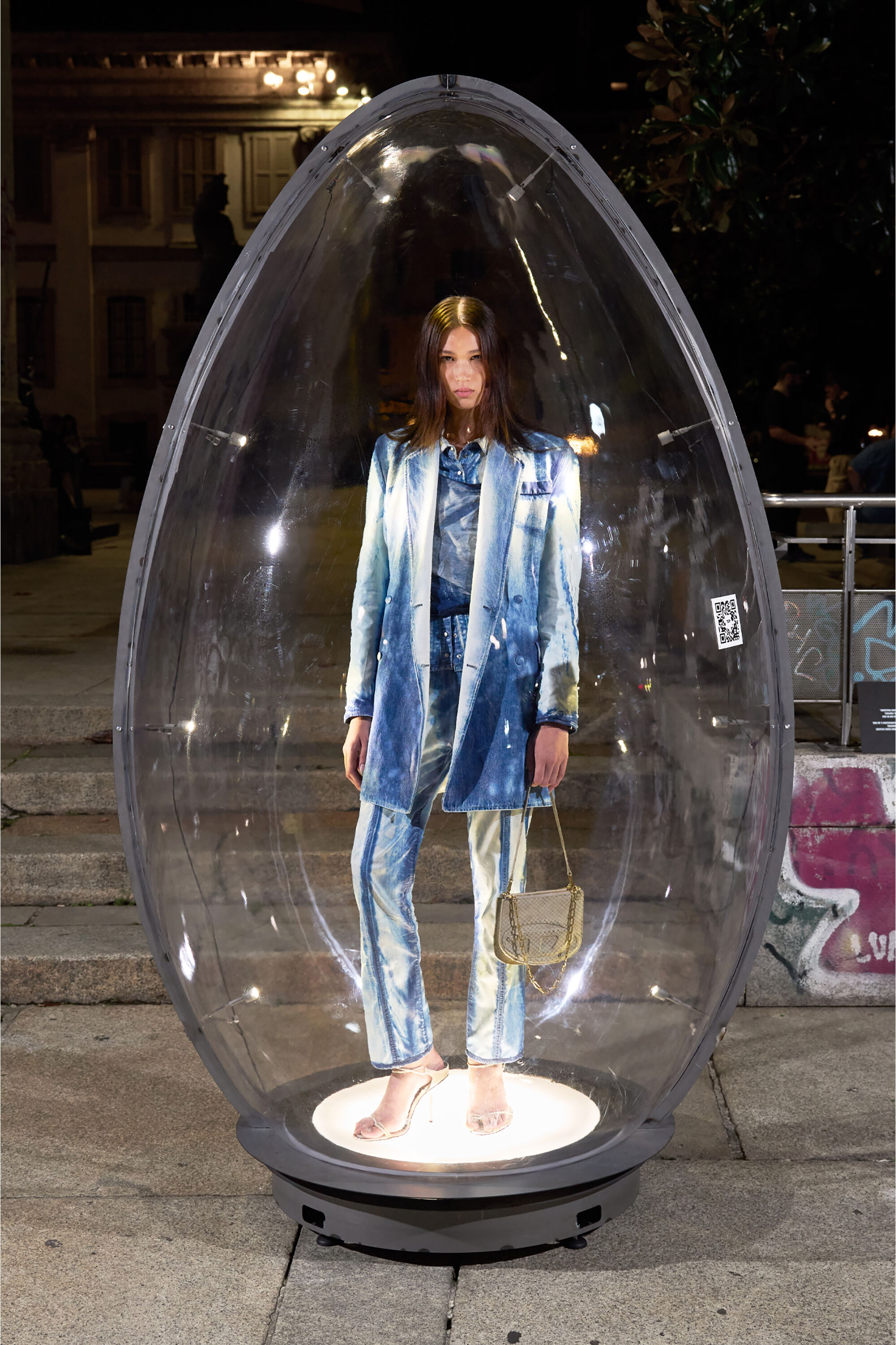 Diesel - Slim Jeans D-LYSAR 068XC Femme, Bleu moyen - Image 4