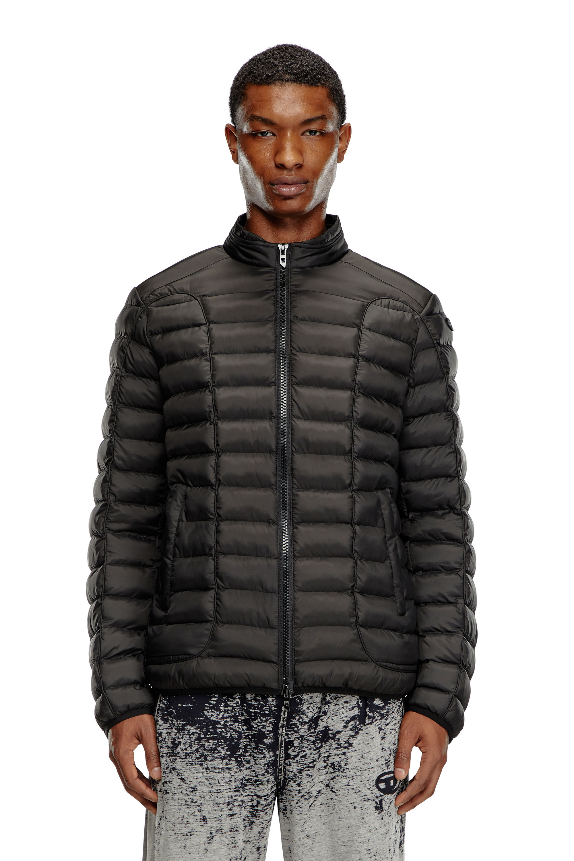 Diesel - W-PILOT, Veste doudoune en nylon léger Homme in Noir - 3