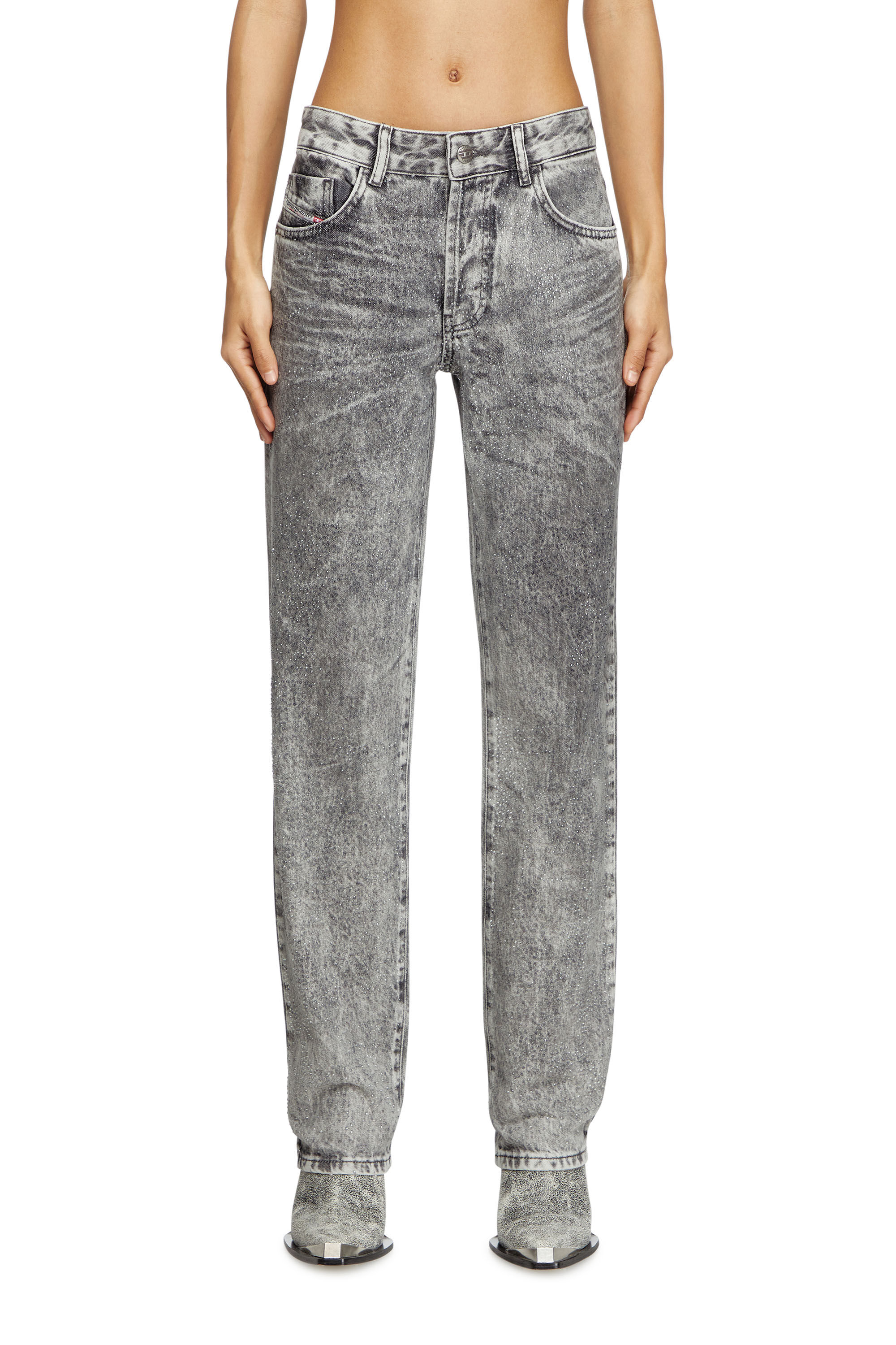 Diesel - Regular Jeans 1989 D-Mine 0ABCS Femme, Gris Clair - Image 3