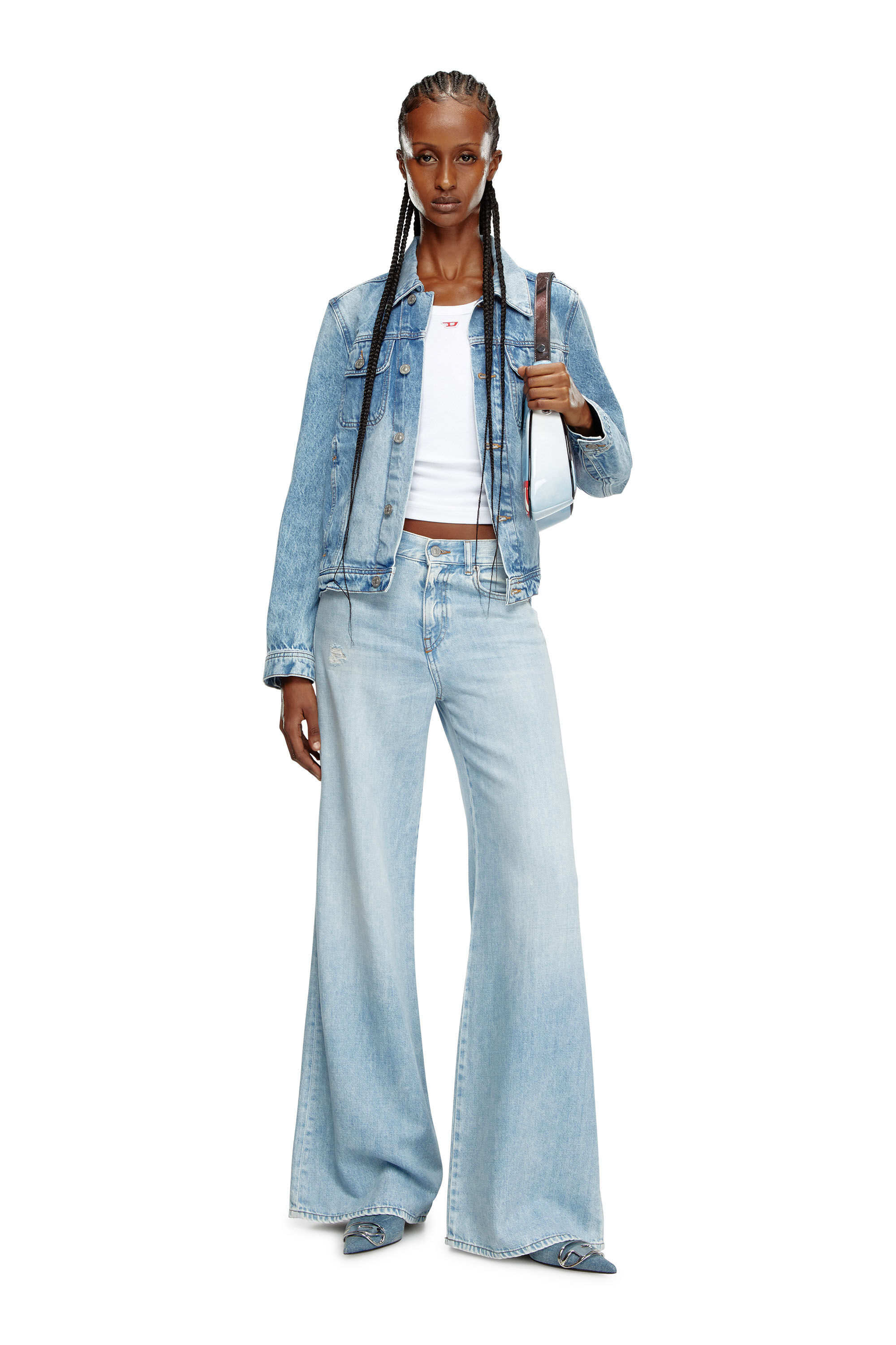 Diesel - Flare Jeans 1978 D-Akemi 068MQ Femme, Bleu Clair - Image 1