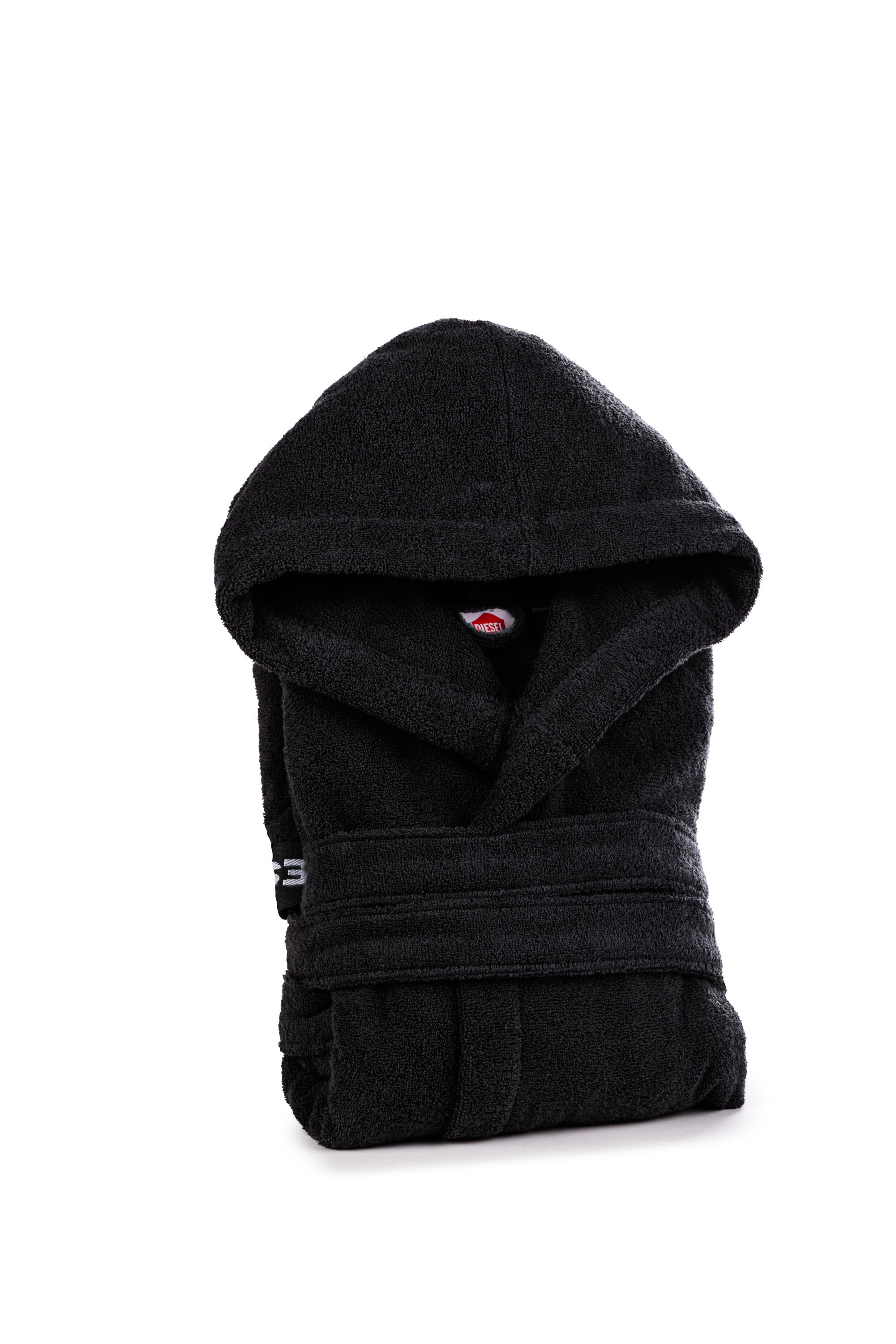 Diesel - 1015125 LOGO-COTTON BATHROBE SIZE XL/XXL, Peignoir en Éponge de Coton, Taille XL/XXL Mixte in Noir - 1