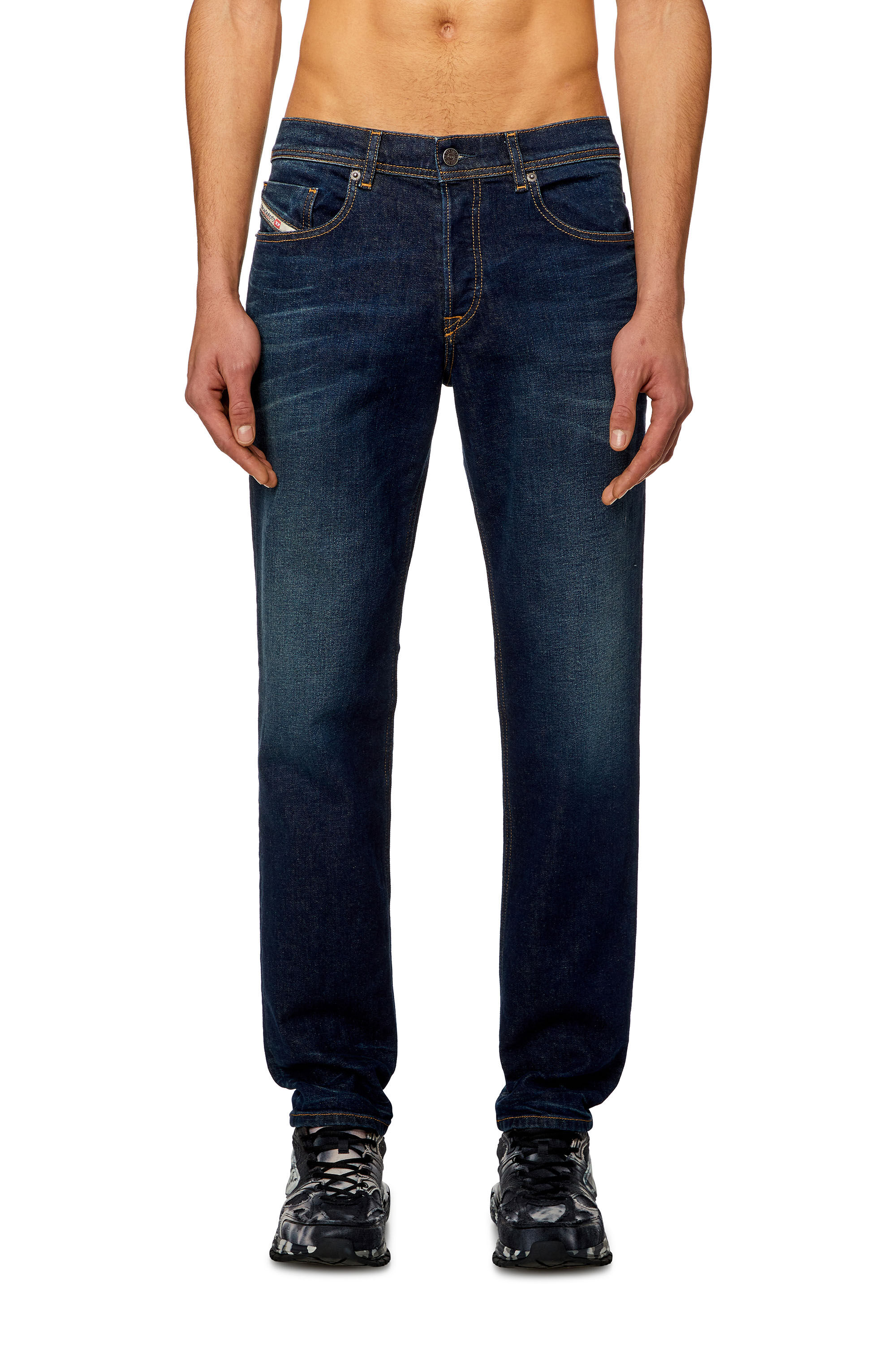 Diesel - Man Tapered Jeans 2023 D-Finitive 09H38, Dark Blue - Image 3