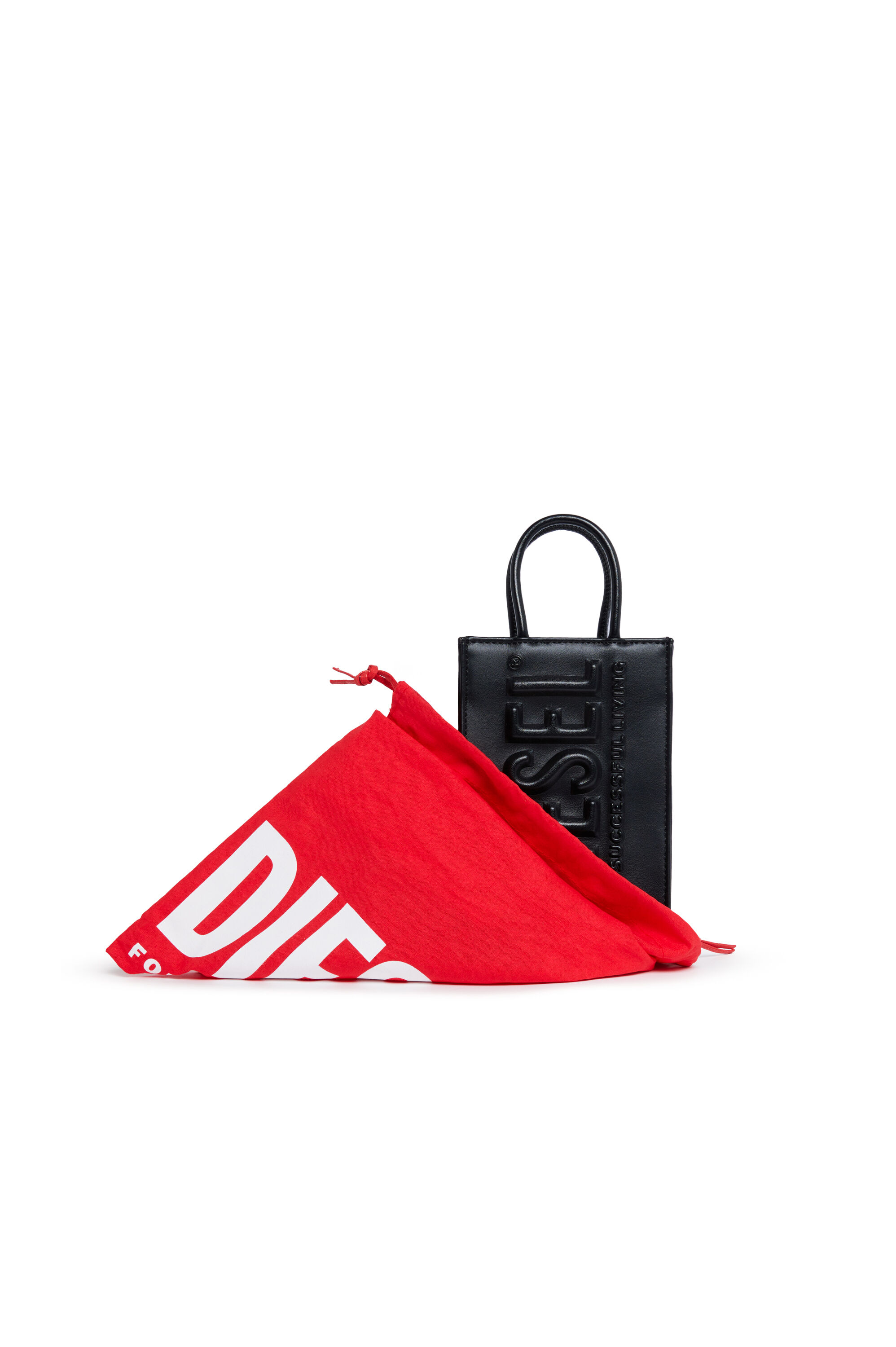 Diesel - DSL 3D SHOPPER MINI, Femme Mini sac tote avec logo embossé in Noir - Image 5