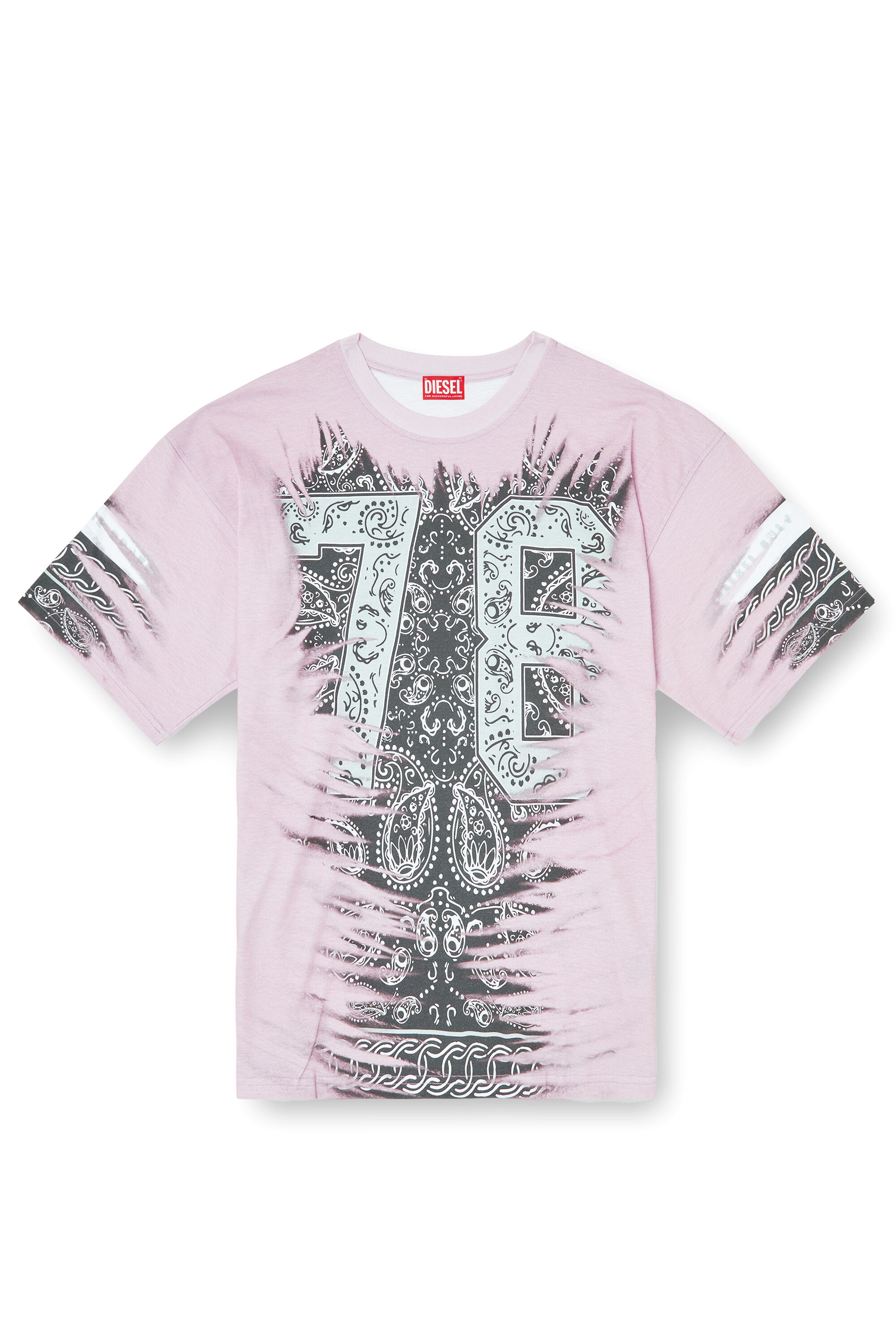 Diesel - T-BOXT-78-R1, T-shirt avec imprimé bandana 78 Homme in Rose - 2